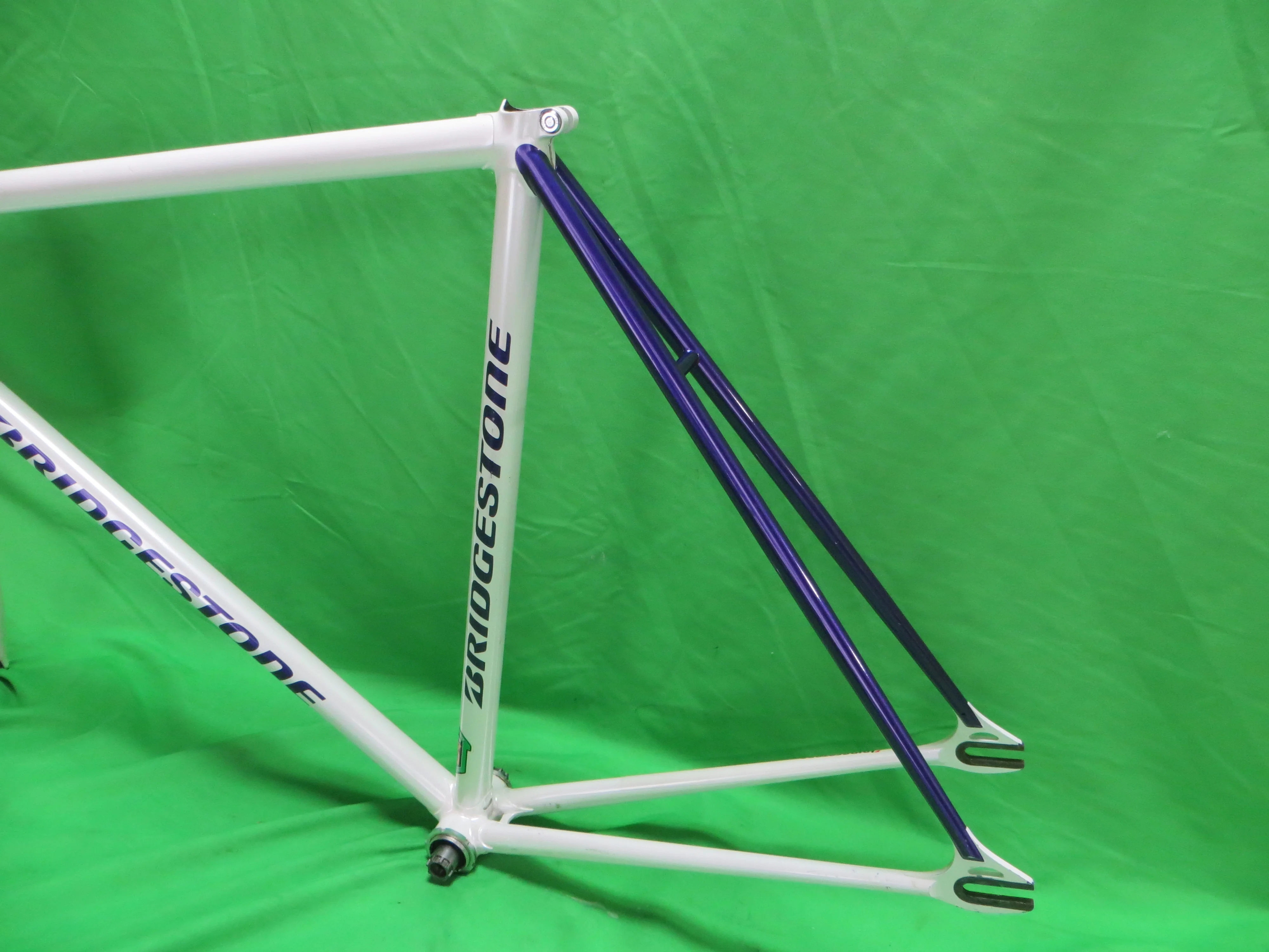 Bridgestone Columbus Max Fork / Reynolds 853 // White / Candy Purple Two Tone // 55cm - Image 8