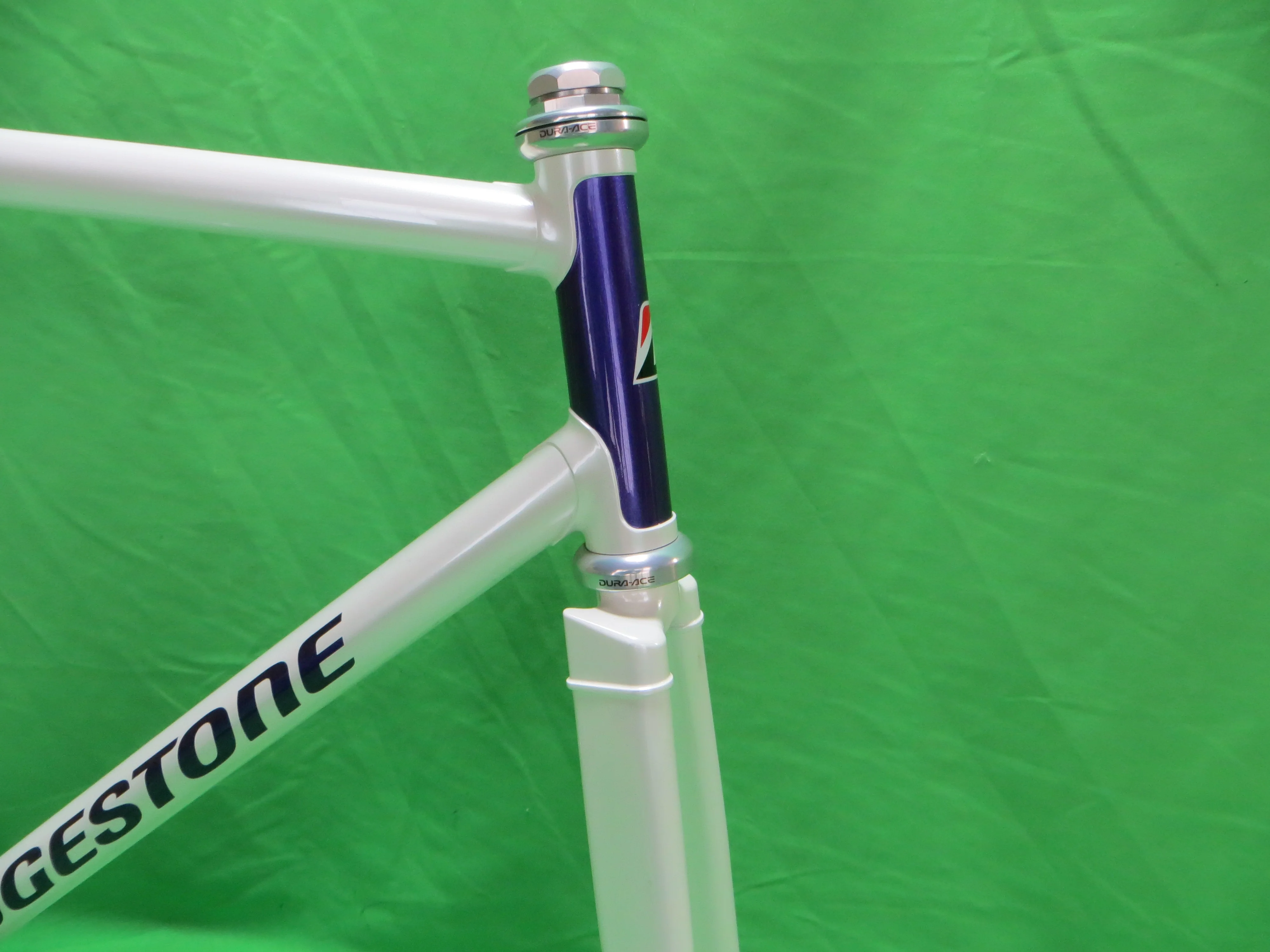 Bridgestone Columbus Max Fork / Reynolds 853 // White / Candy Purple Two Tone // 55cm - Image 9