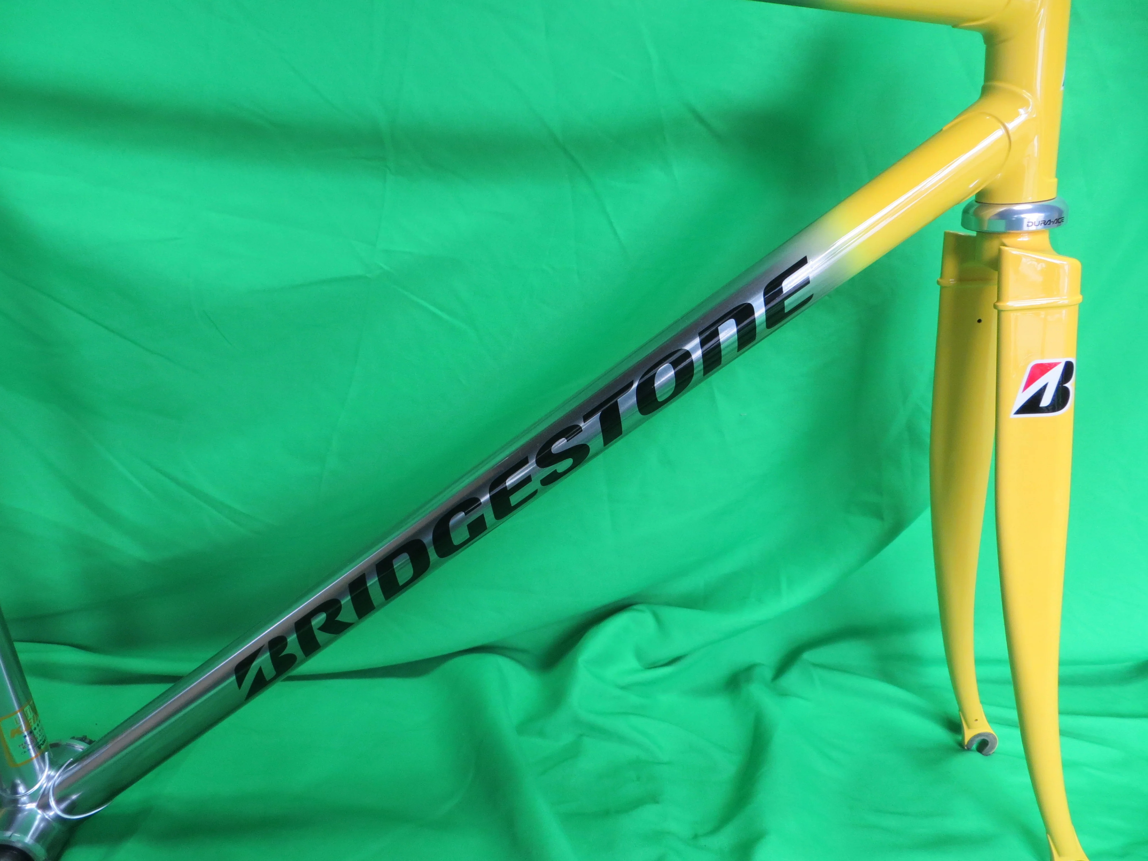 Bridgestone Columbus Max Frok/ Tange Ultimate Keirin // Mach Silver / Yellow // 49.5cm - Image 13