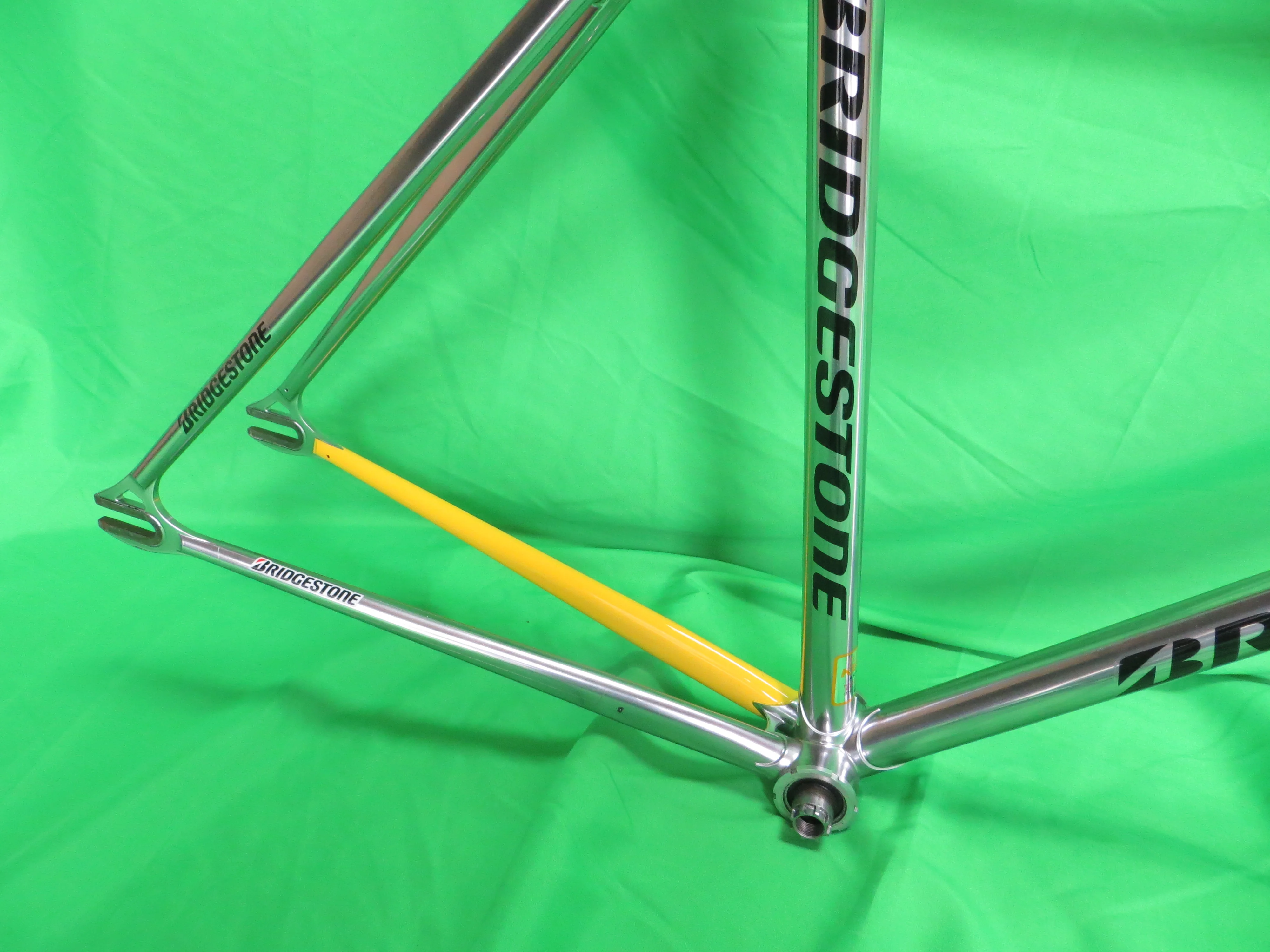 Bridgestone Columbus Max Frok/ Tange Ultimate Keirin // Mach Silver / Yellow // 49.5cm - Image 14