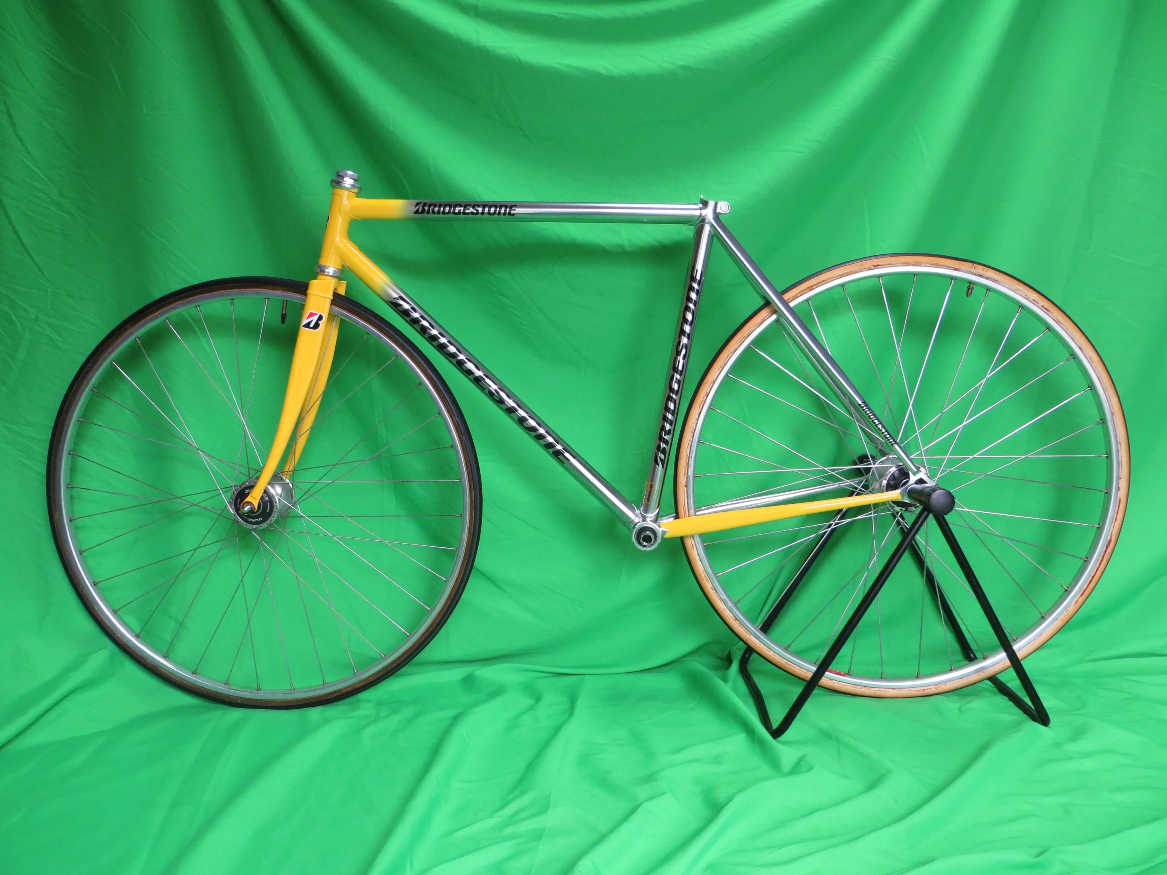 Bridgestone Columbus Max Frok/ Tange Ultimate Keirin // Mach Silver / Yellow // 49.5cm - Image 16
