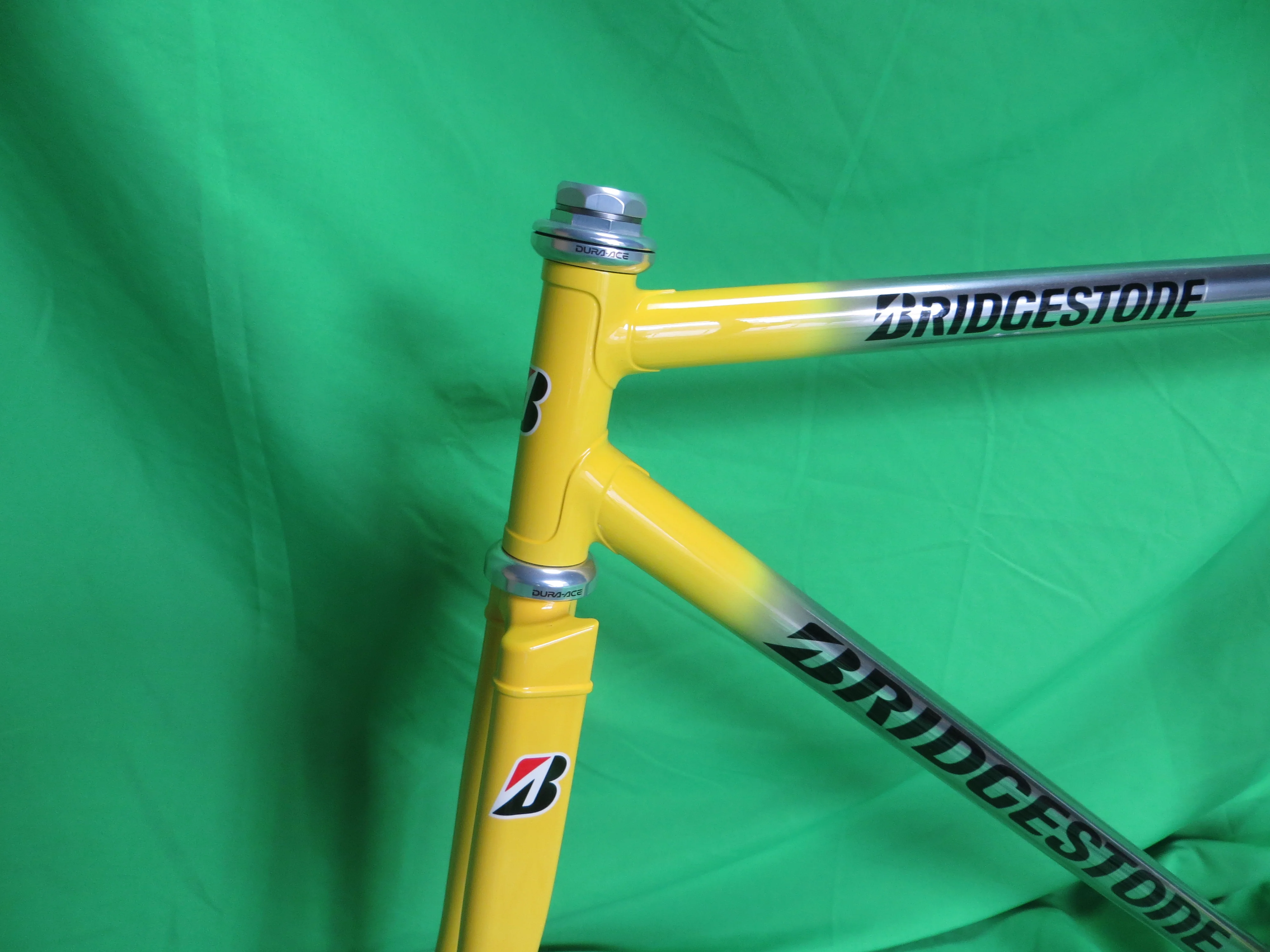 Bridgestone Columbus Max Frok/ Tange Ultimate Keirin // Mach Silver / Yellow // 49.5cm - Image 2