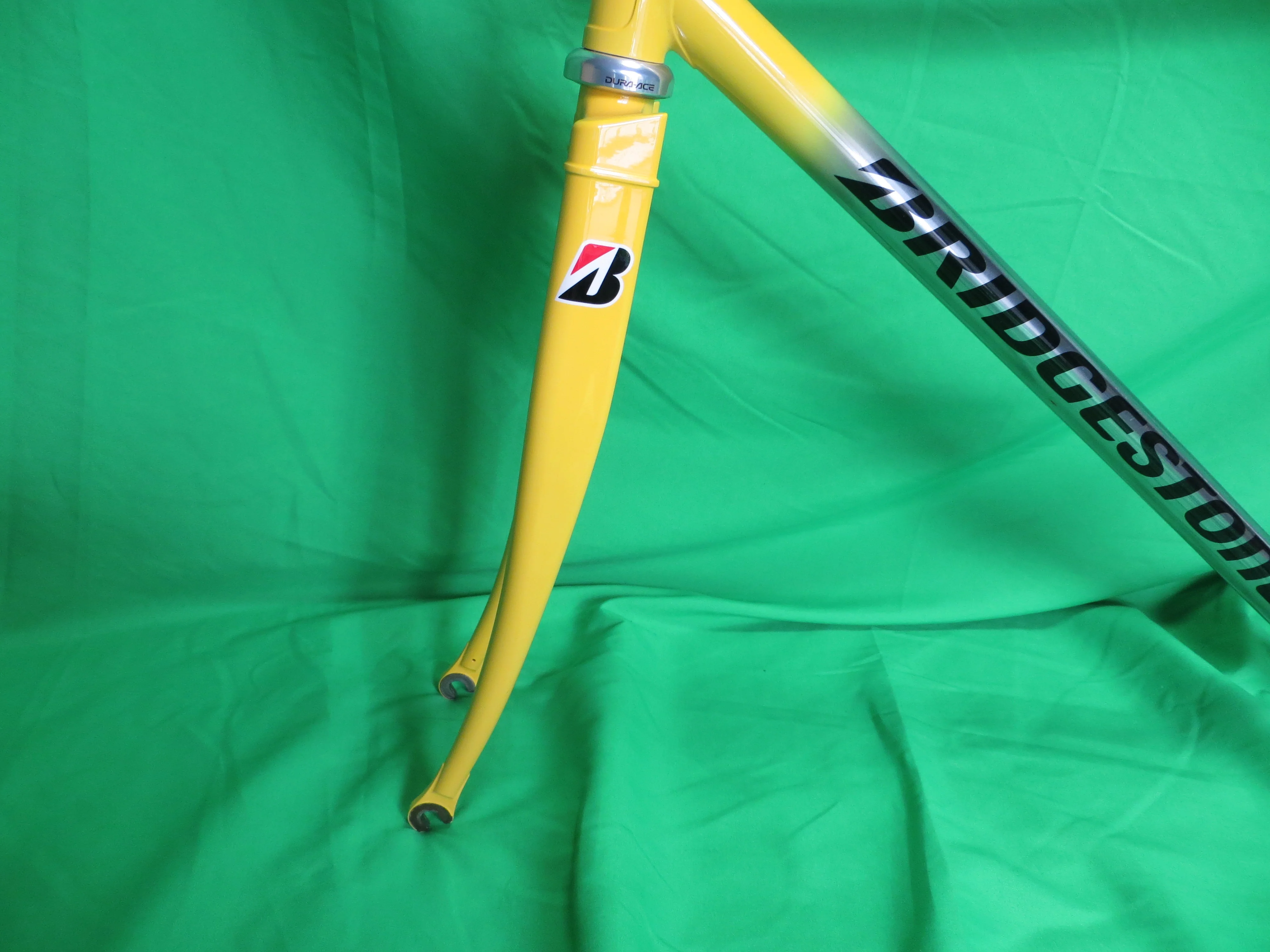 Bridgestone Columbus Max Frok/ Tange Ultimate Keirin // Mach Silver / Yellow // 49.5cm - Image 3