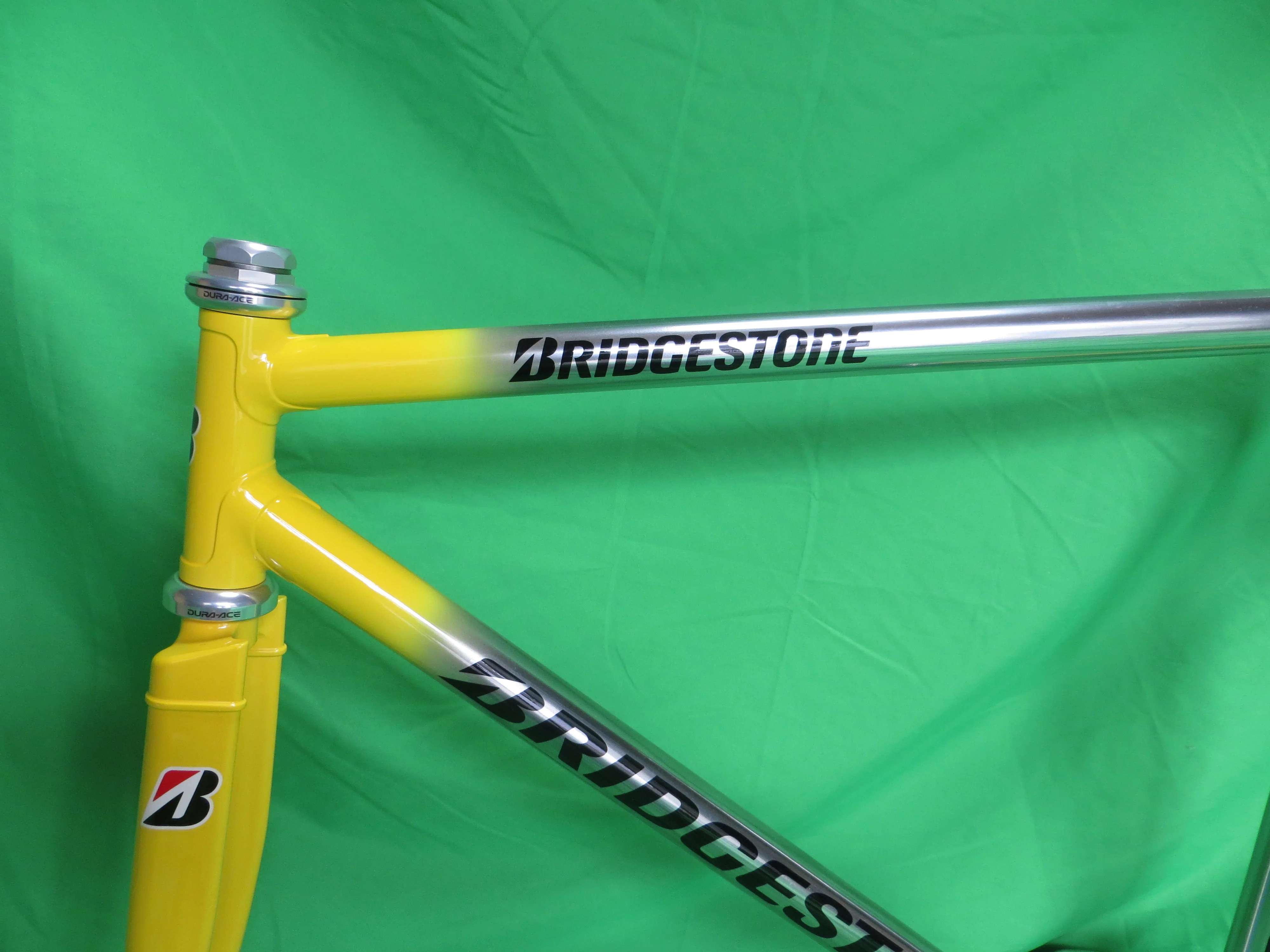 Bridgestone Columbus Max Frok/ Tange Ultimate Keirin // Mach Silver / Yellow // 49.5cm - Image 4