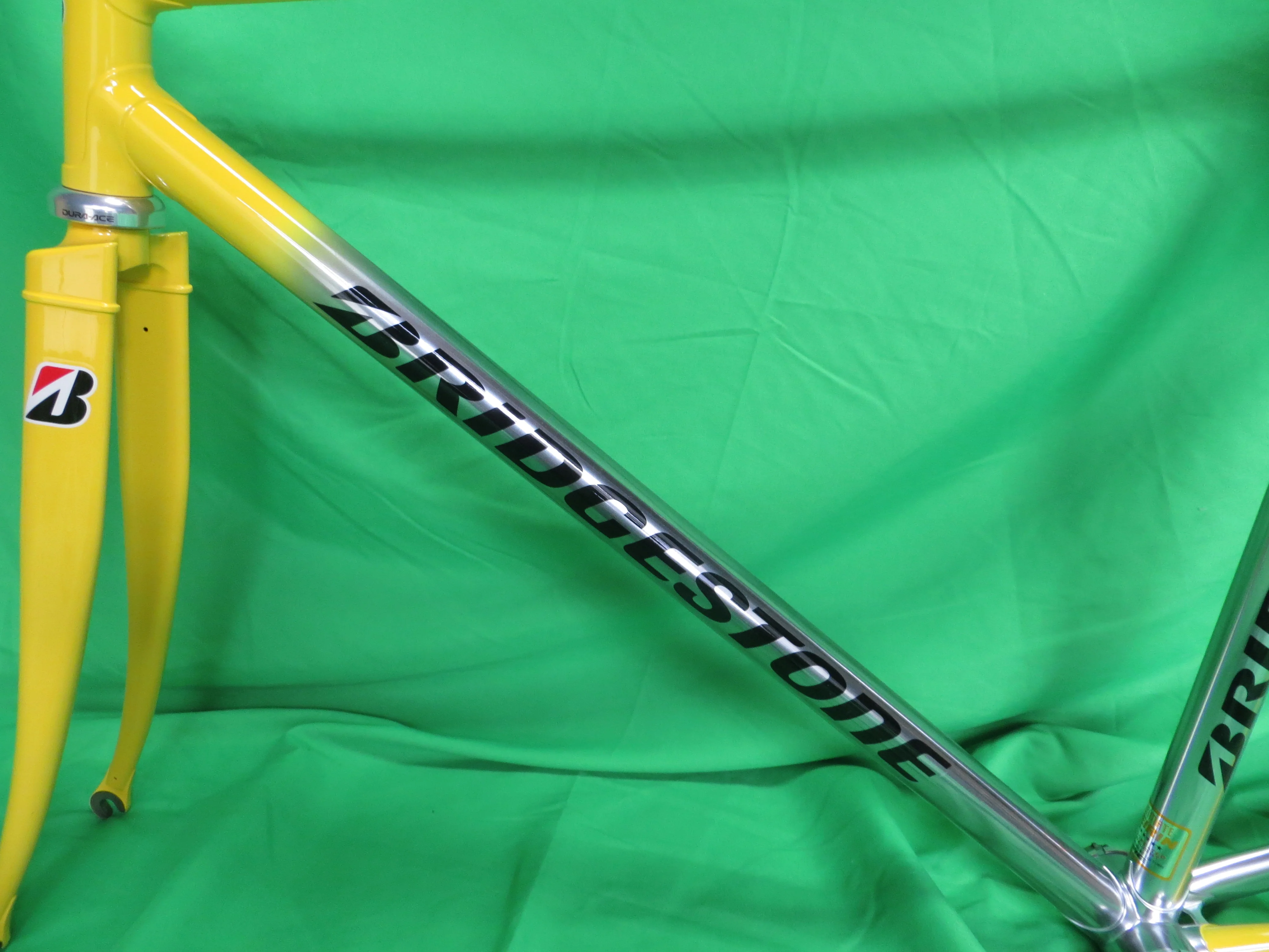 Bridgestone Columbus Max Frok/ Tange Ultimate Keirin // Mach Silver / Yellow // 49.5cm - Image 6