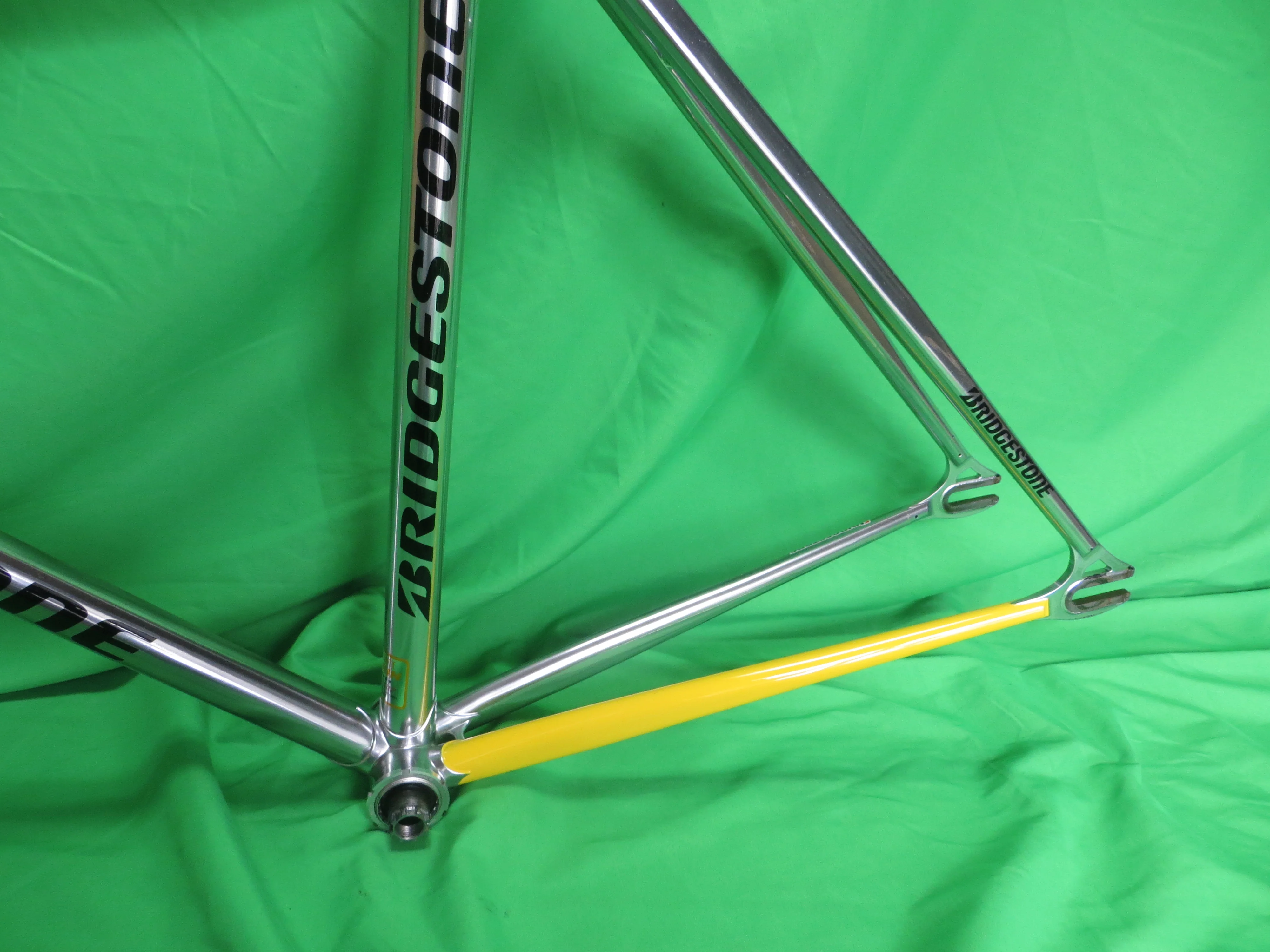 Bridgestone Columbus Max Frok/ Tange Ultimate Keirin // Mach Silver / Yellow // 49.5cm - Image 7