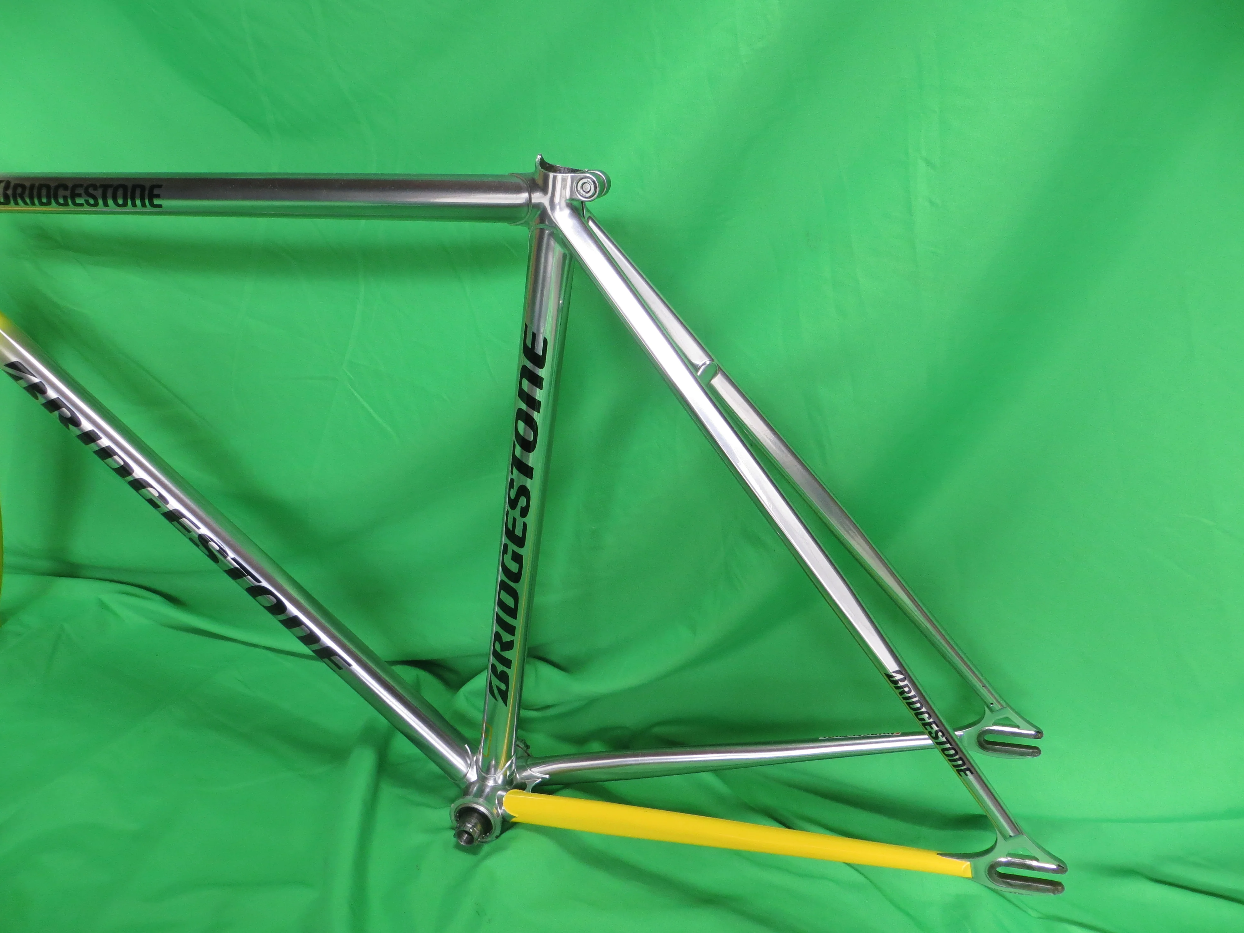 Bridgestone Columbus Max Frok/ Tange Ultimate Keirin // Mach Silver / Yellow // 49.5cm - Image 8