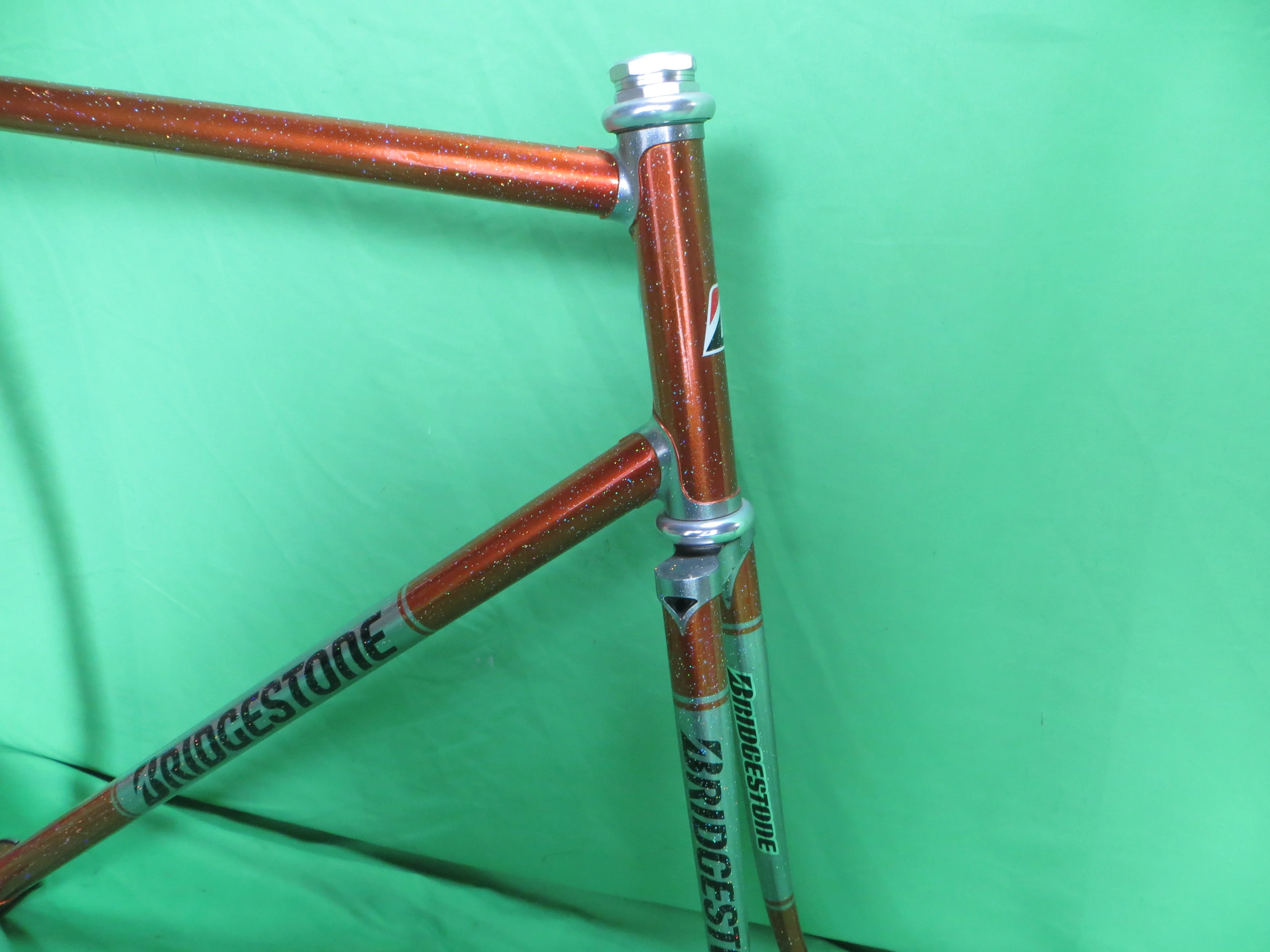Bridgestone // Metallic Orange / Mach Silver with Rainbow Flake // 56.5cm - Image 10