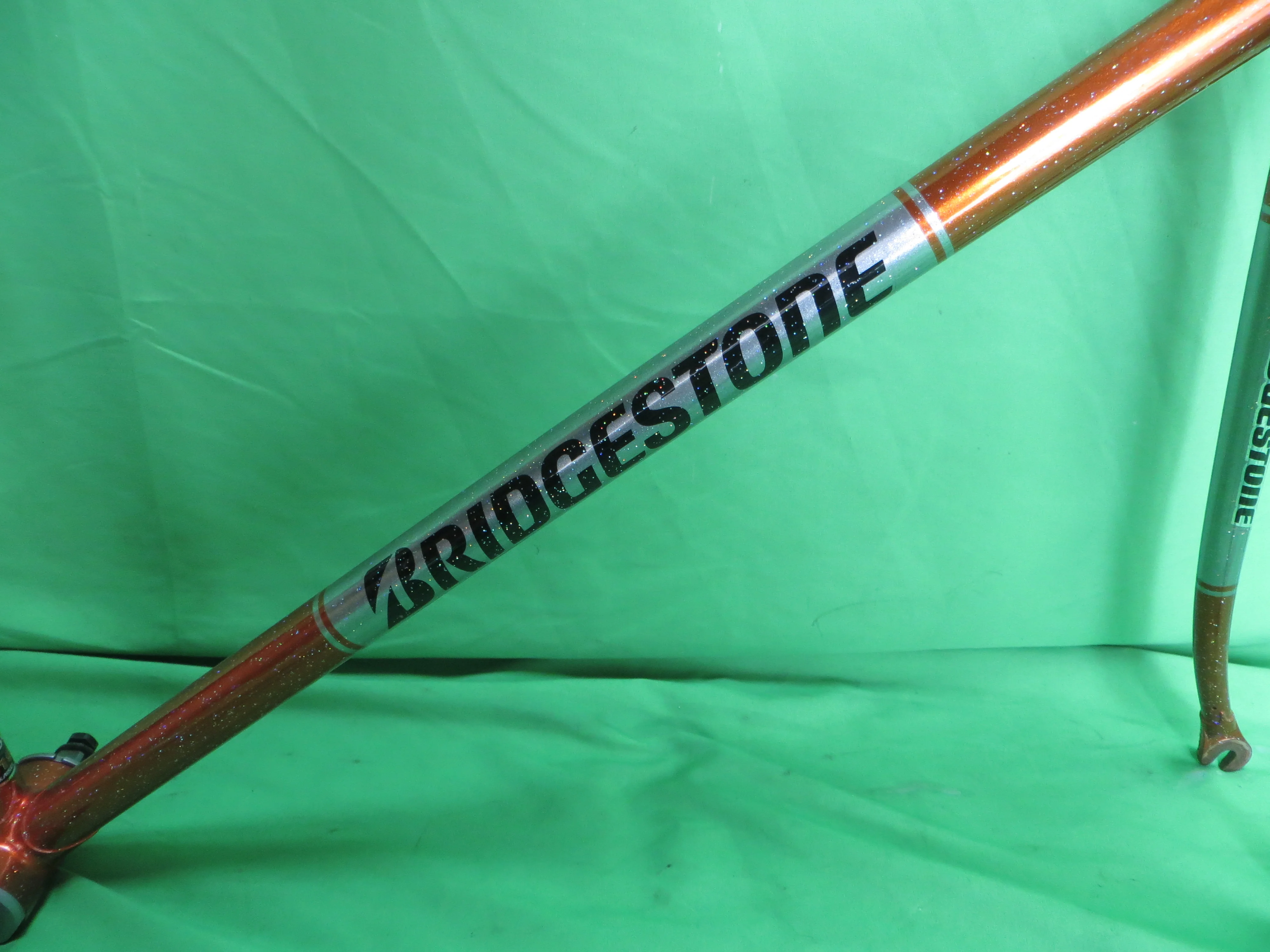 Bridgestone // Metallic Orange / Mach Silver with Rainbow Flake // 56.5cm - Image 14