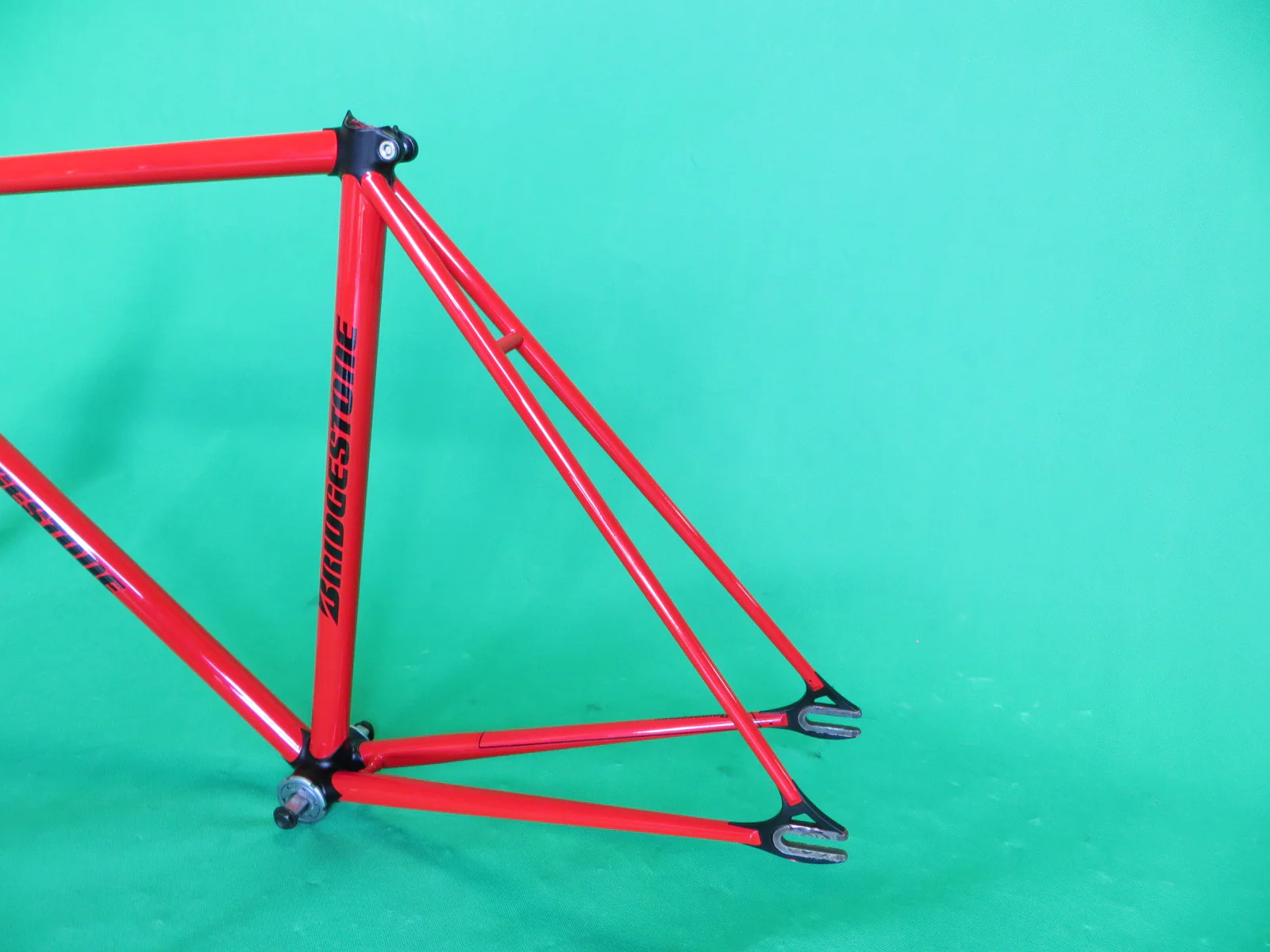 Bridgestone // red / matte black lugs // COLUMBUS MAX fork // 50.5cm - Image 8