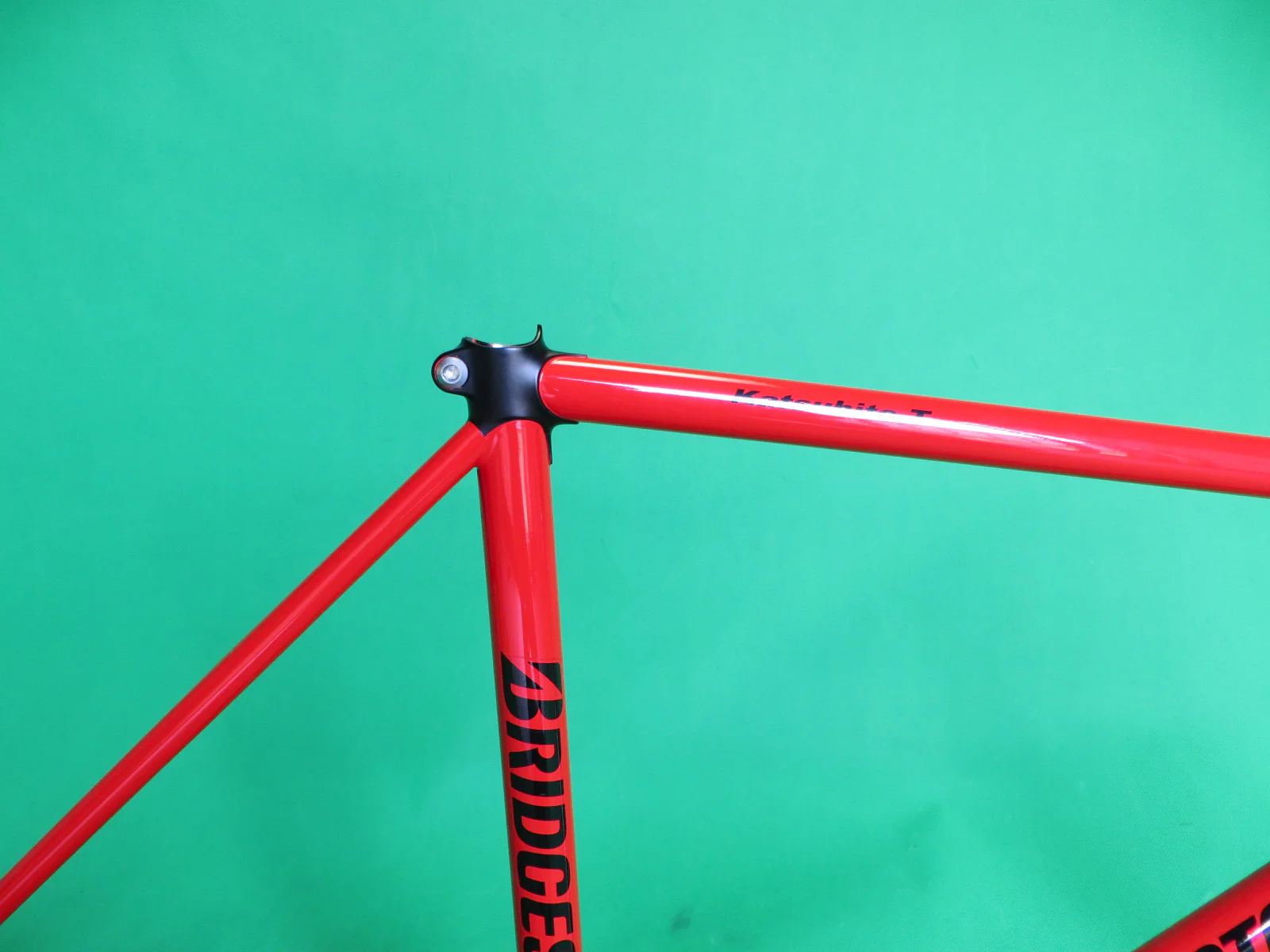 BRIDGESTONE // red w/matte black lugs // COLUMBUS MAX fork // Kasei 8630R // 49cm - Image 12