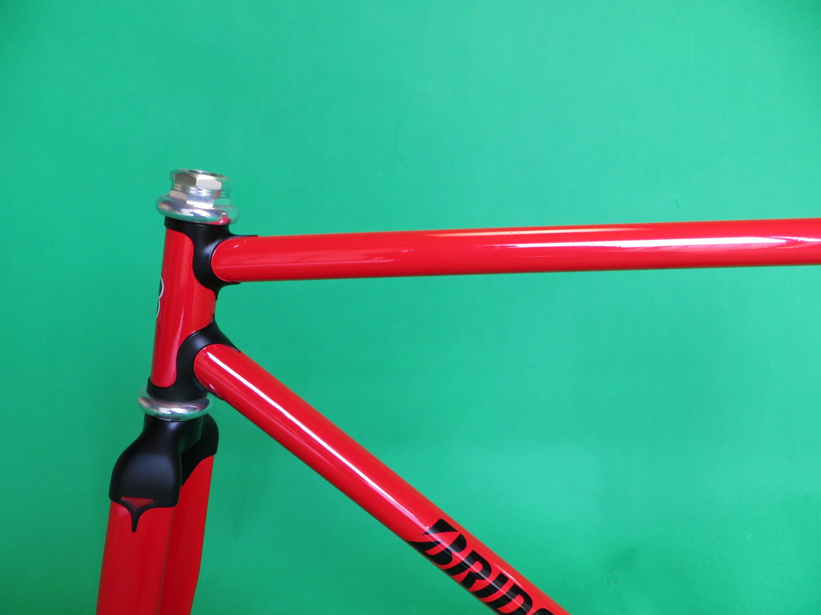 BRIDGESTONE // red w/matte black lugs // COLUMBUS MAX fork // Kasei 8630R // 49cm - Image 4