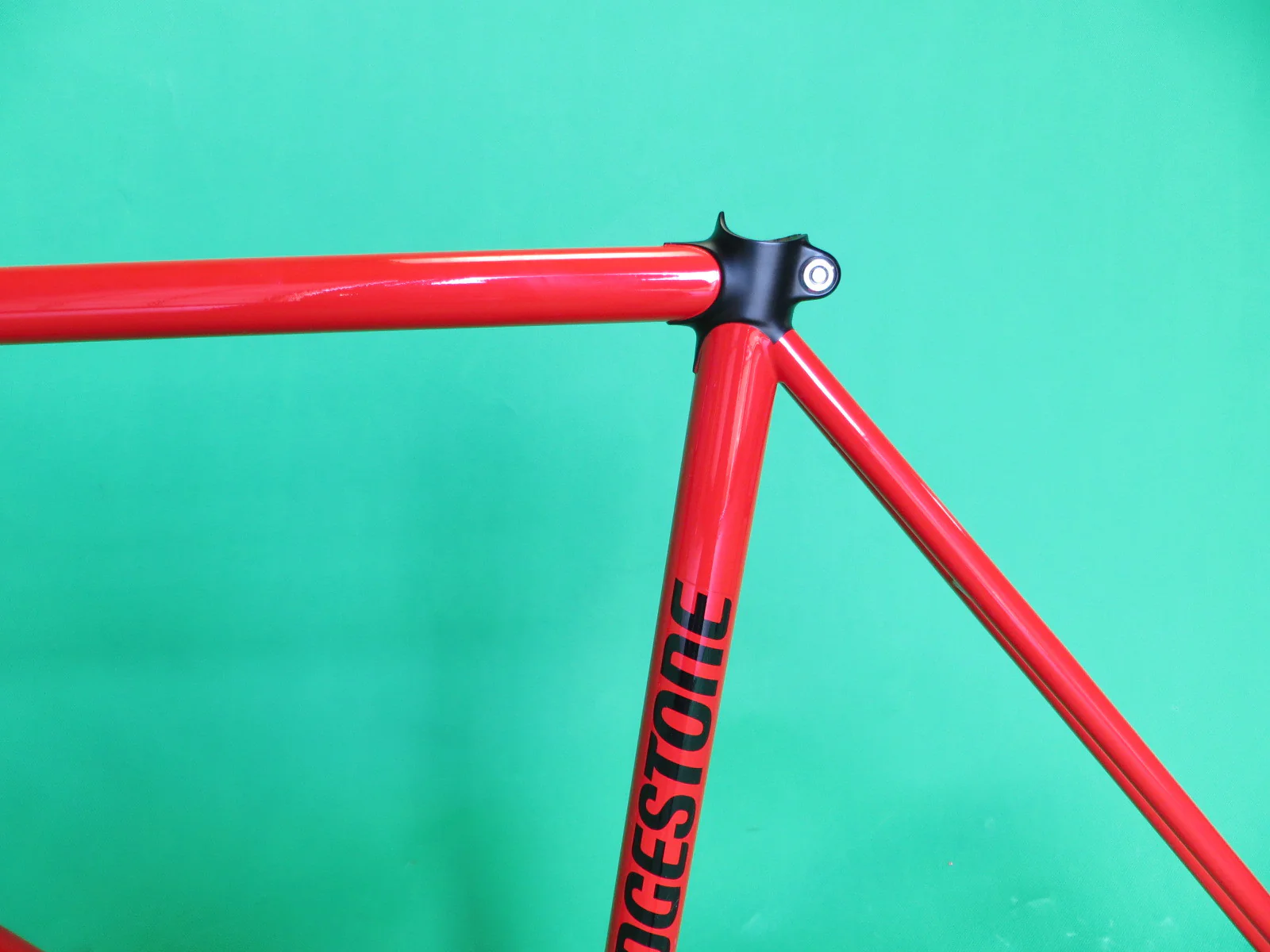 BRIDGESTONE // red w/matte black lugs // COLUMBUS MAX fork // Kasei 8630R // 49cm - Image 5