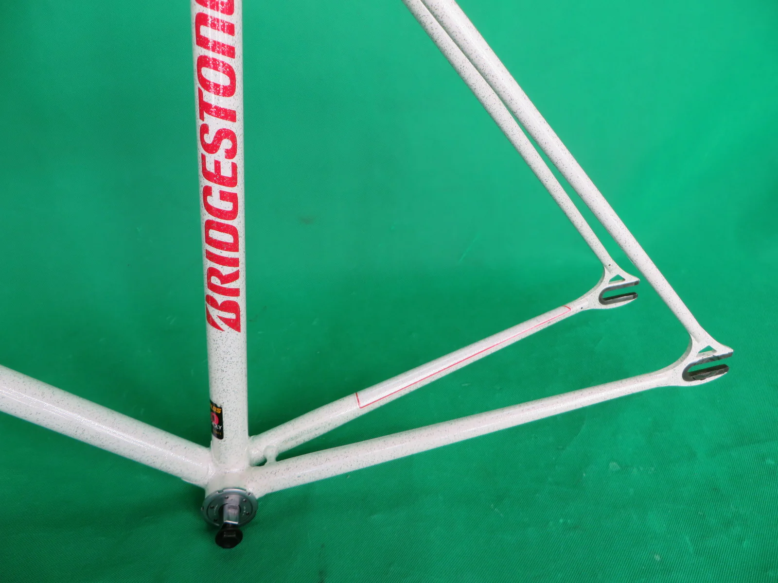 Bridgestone // White with Super Silver Flake // Columbus Max Fork // Reynolds 520 // 51.5cm - Image 7