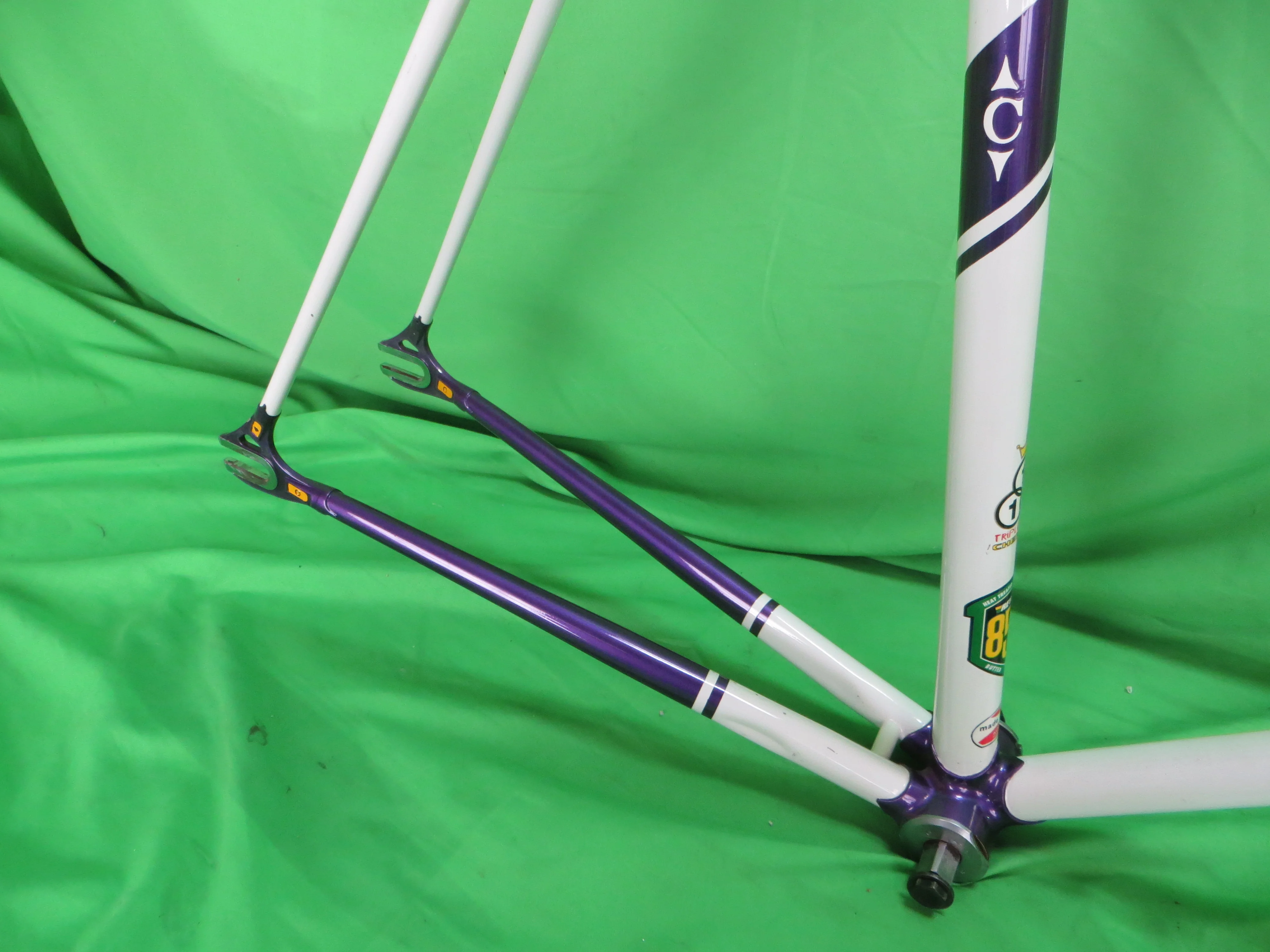 Cherubim Columbus Max Fork / Reynolds 853 //  / White / Candy Purple // 57.5cm - Image 13