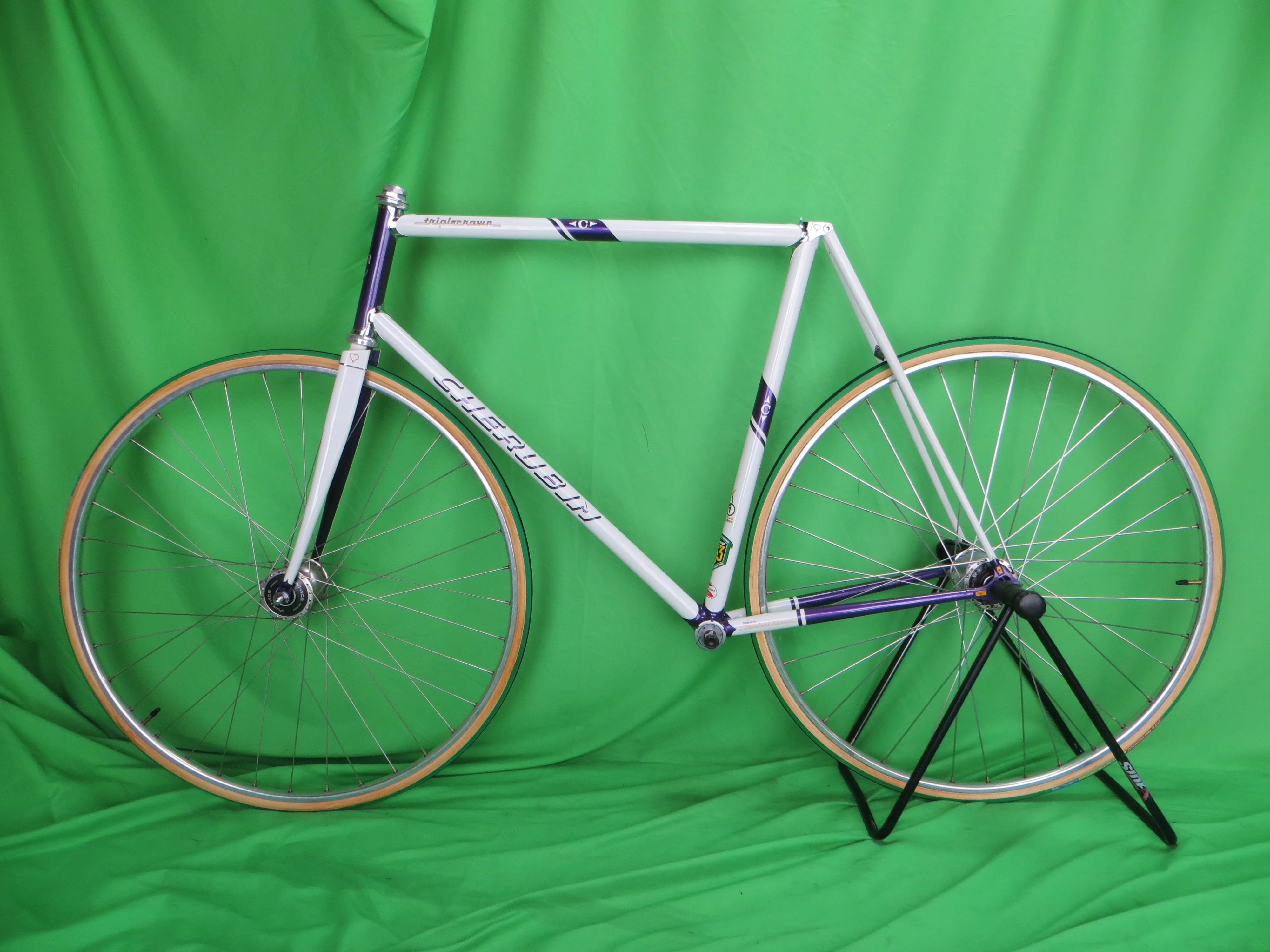 Cherubim Columbus Max Fork / Reynolds 853 //  / White / Candy Purple // 57.5cm - Image 15