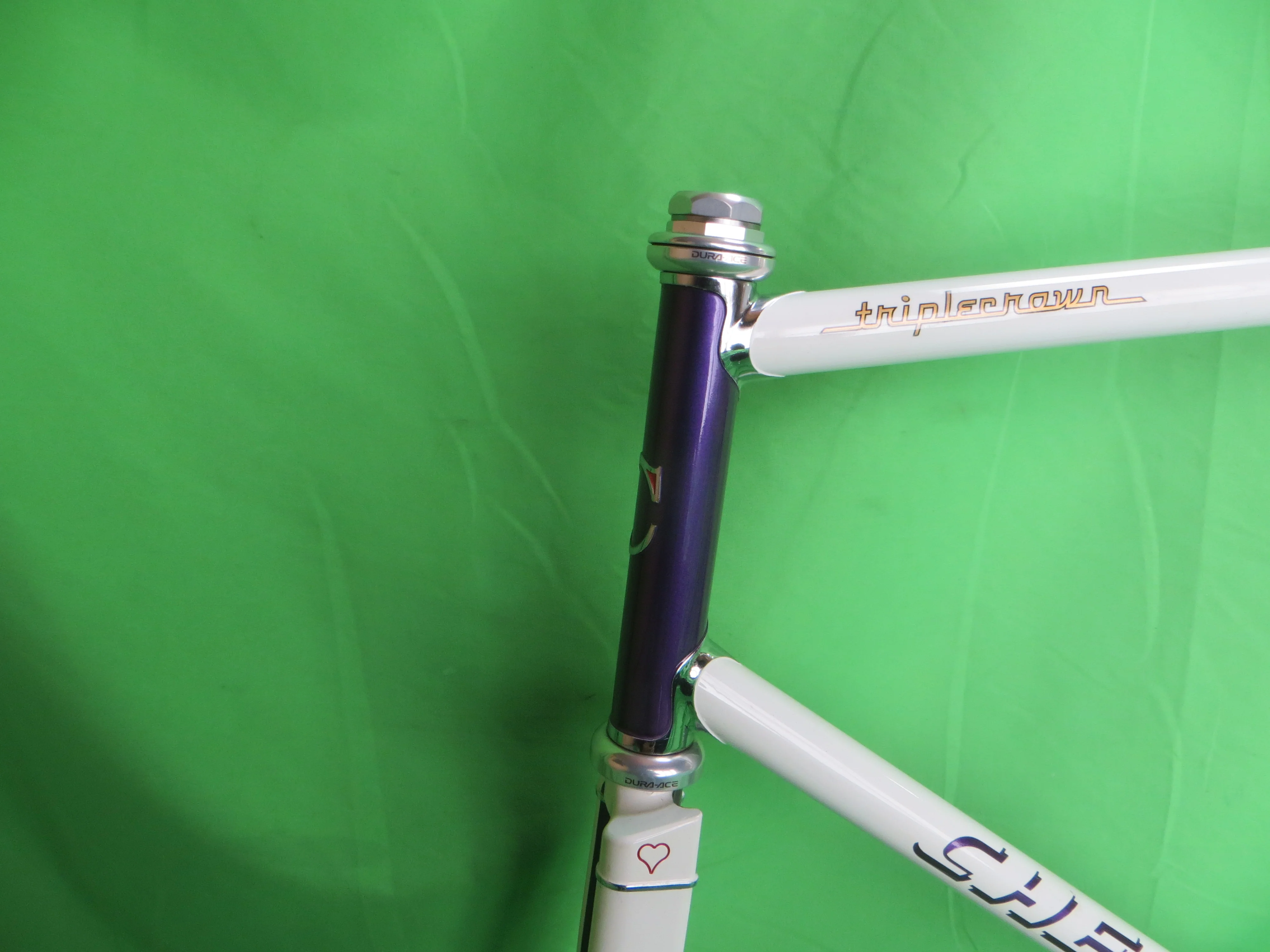Cherubim Columbus Max Fork / Reynolds 853 //  / White / Candy Purple // 57.5cm - Image 2