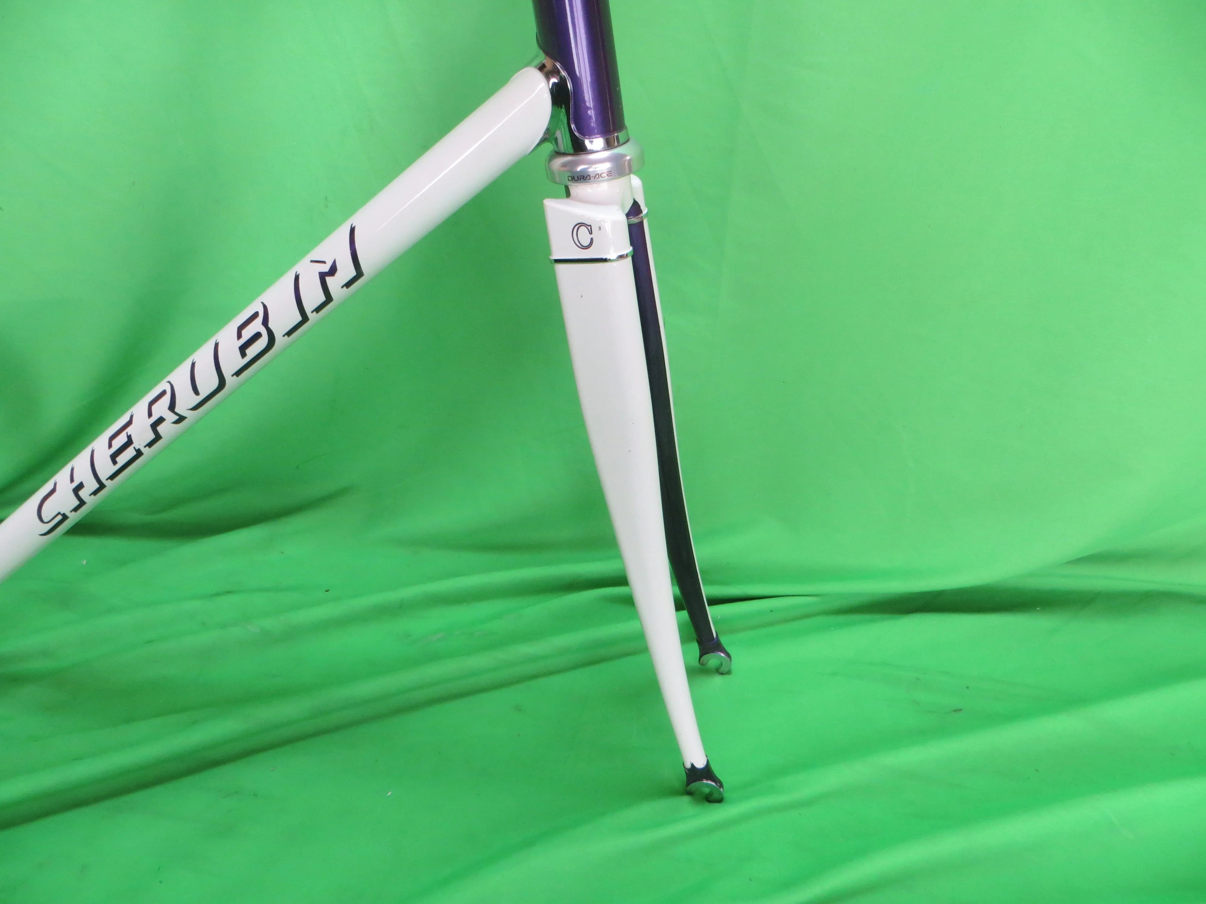 Cherubim Columbus Max Fork / Reynolds 853 //  / White / Candy Purple // 57.5cm - Image 9