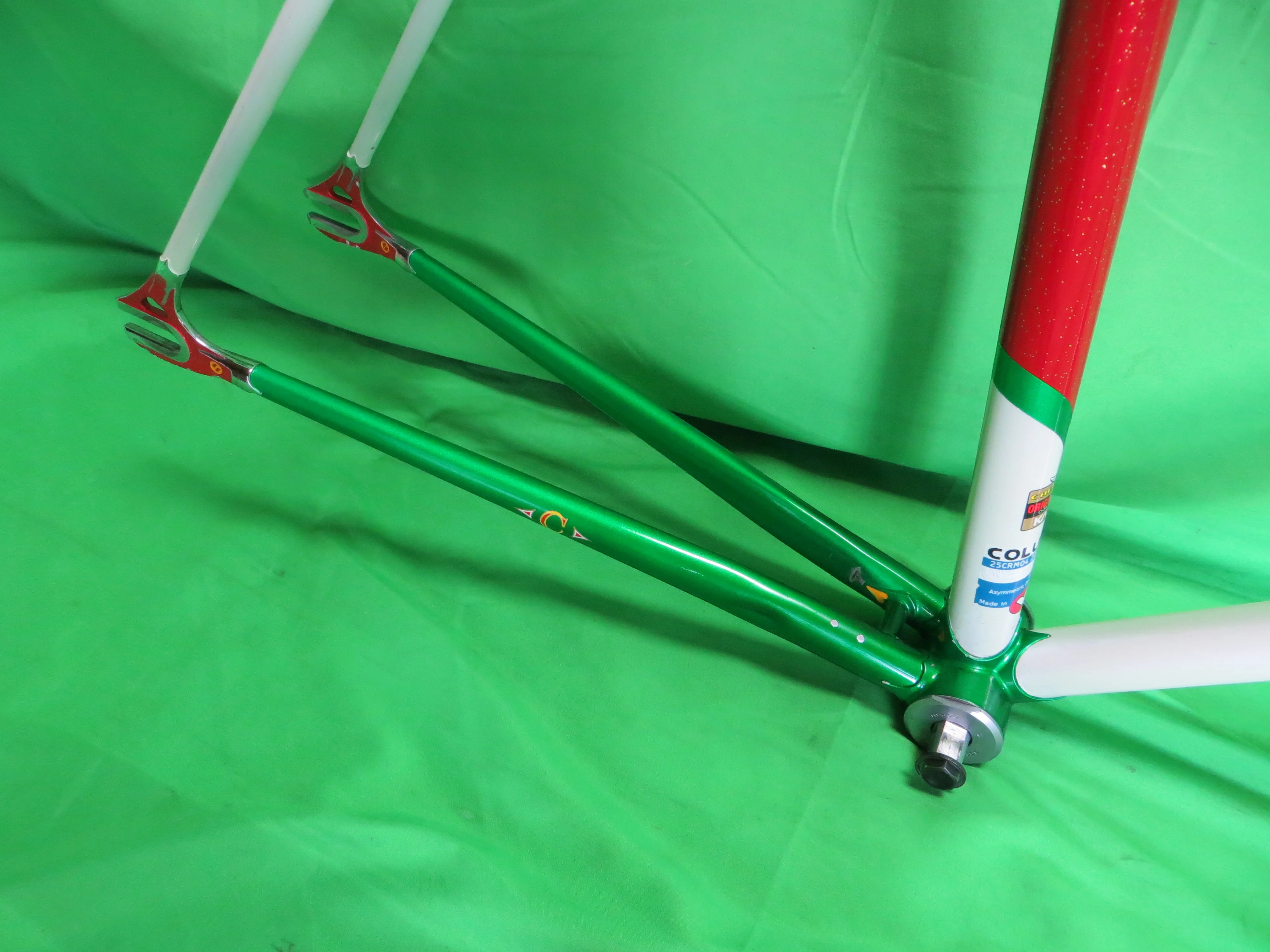 Cherubim Columbus Max Fork/ Zona // Red with Gold Flake/ White / Green Tricolor // 51.5cm - Image 16