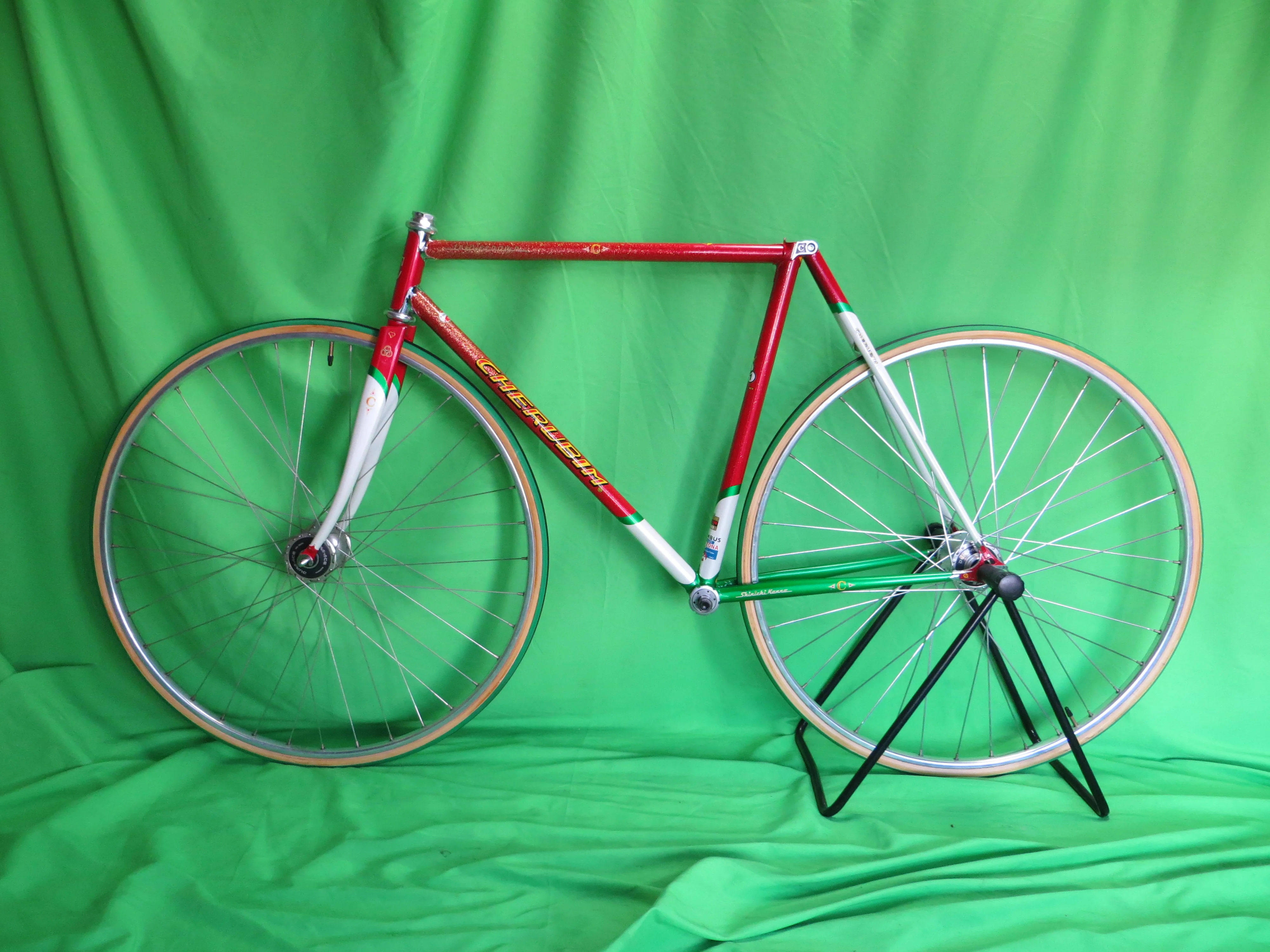 Cherubim Columbus Max Fork/ Zona // Red with Gold Flake/ White / Green Tricolor // 51.5cm - Image 20