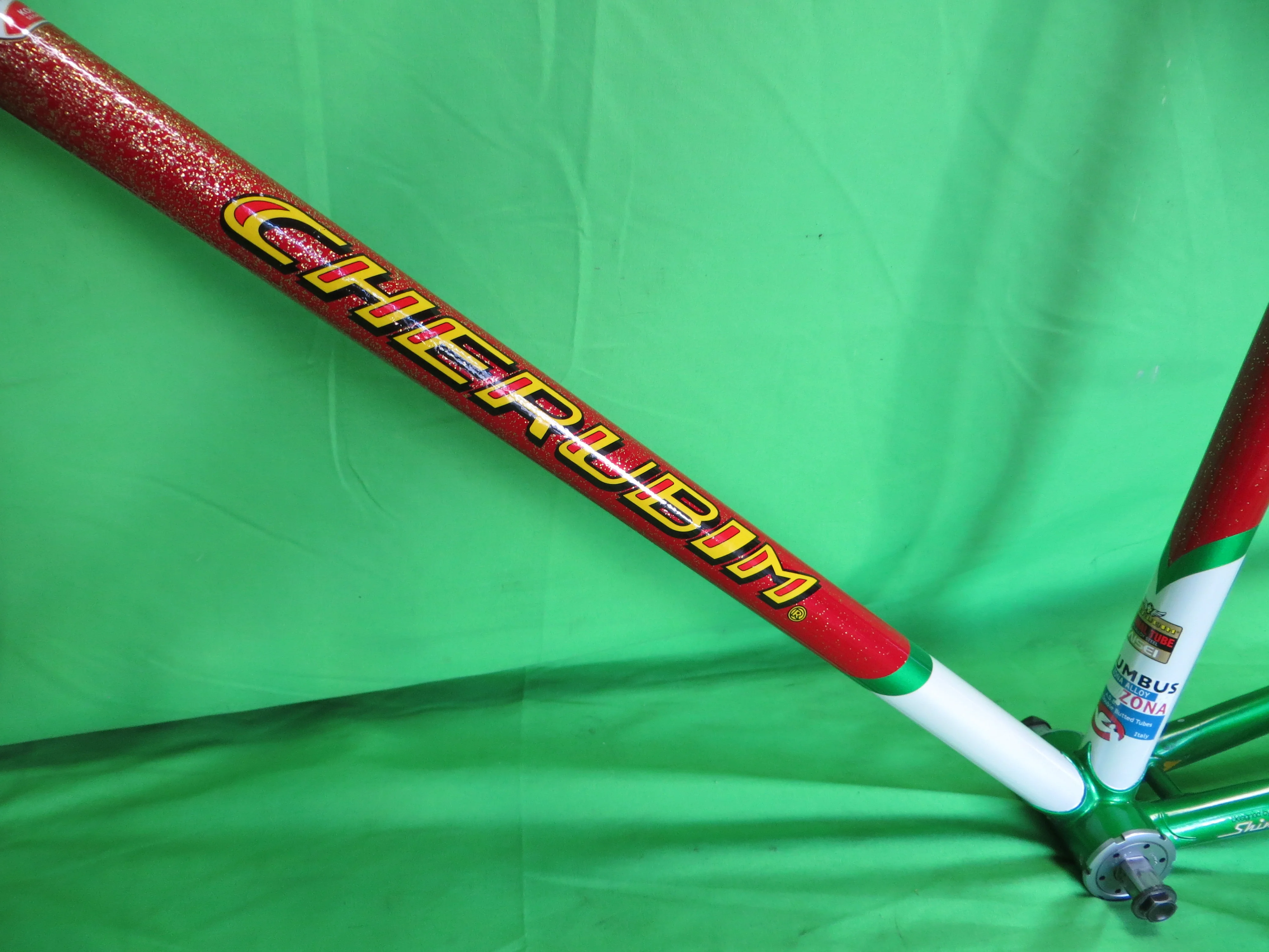 Cherubim Columbus Max Fork/ Zona // Red with Gold Flake/ White / Green Tricolor // 51.5cm - Image 6