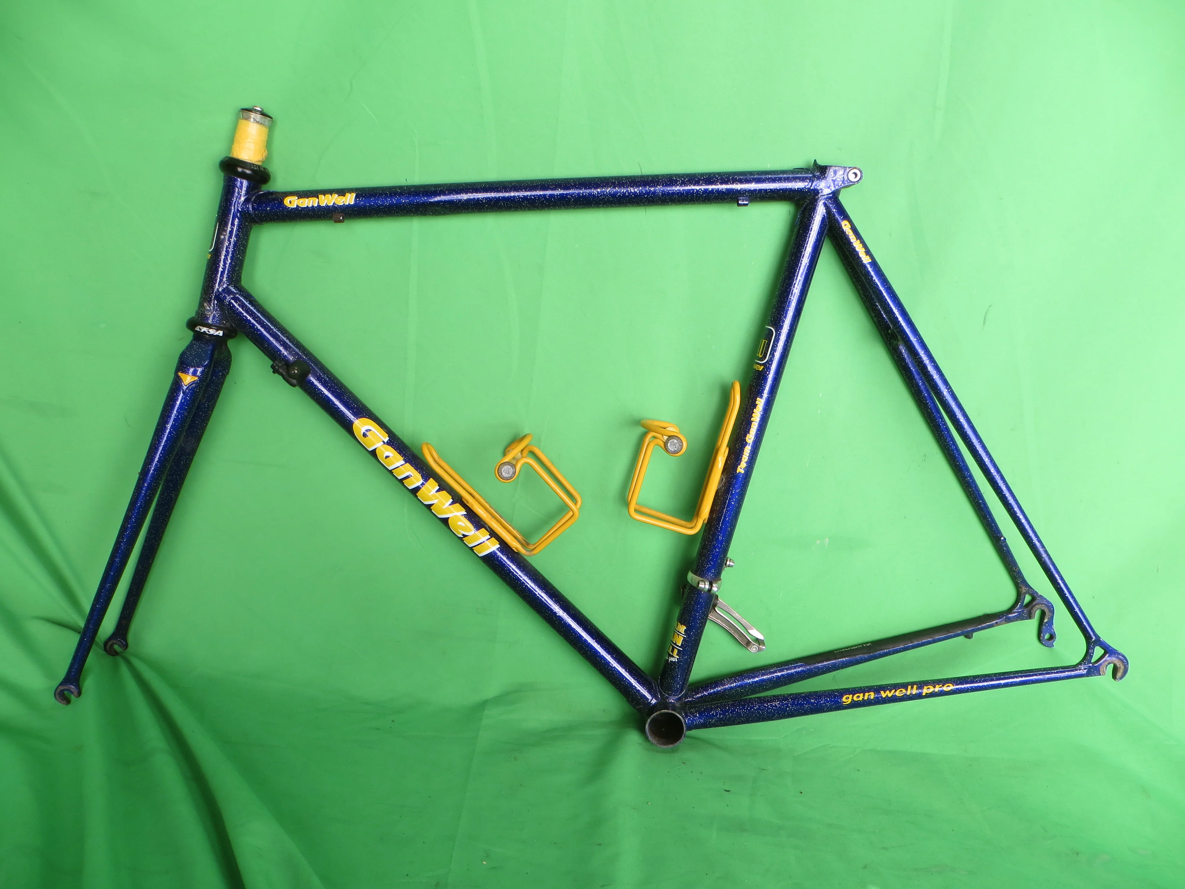 Gan Well Pro Road Frame // Purple with Gold Flake  // 55cm