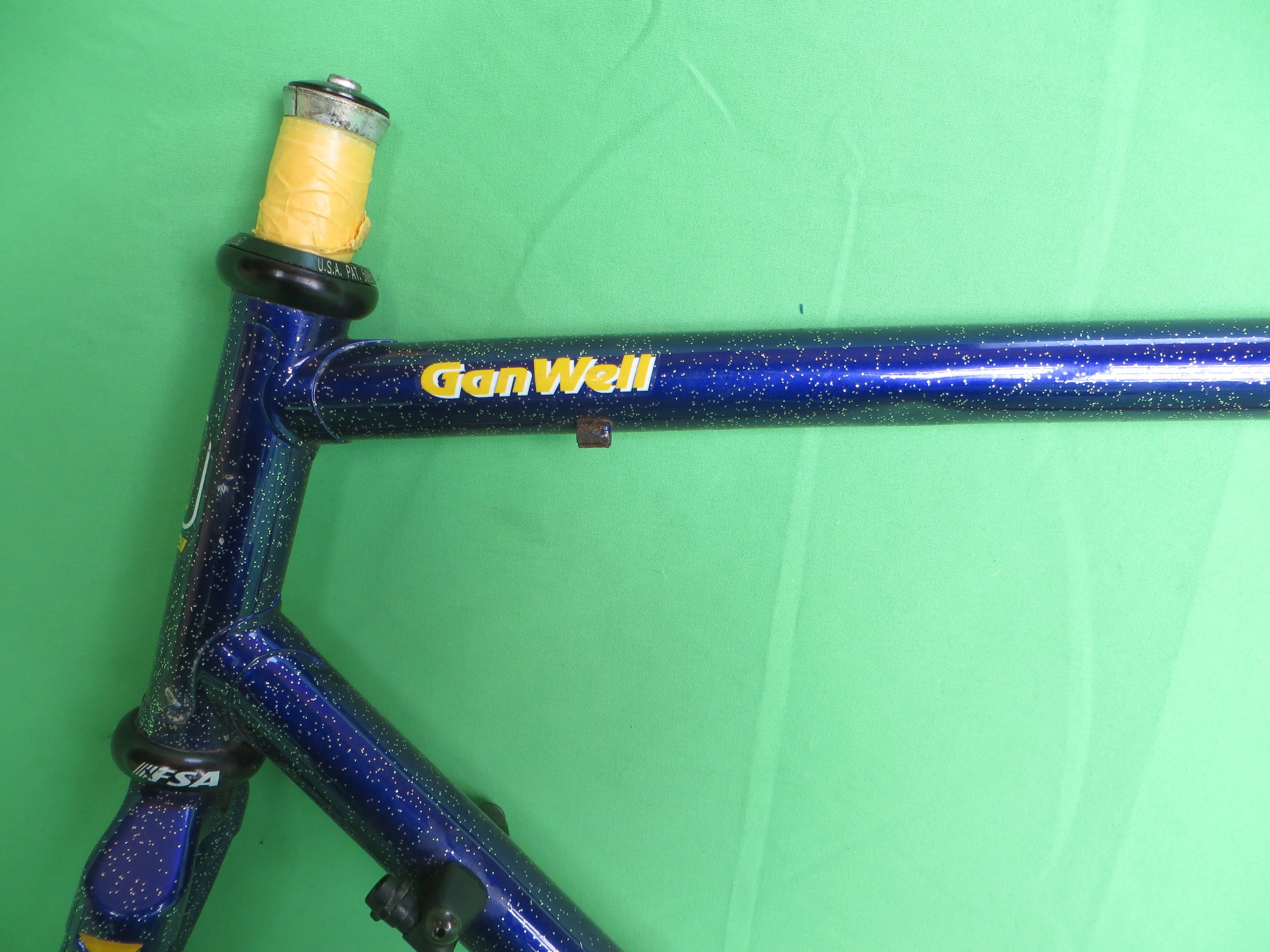 Gan Well Pro Road Frame // Purple with Gold Flake  // 55cm - Image 4