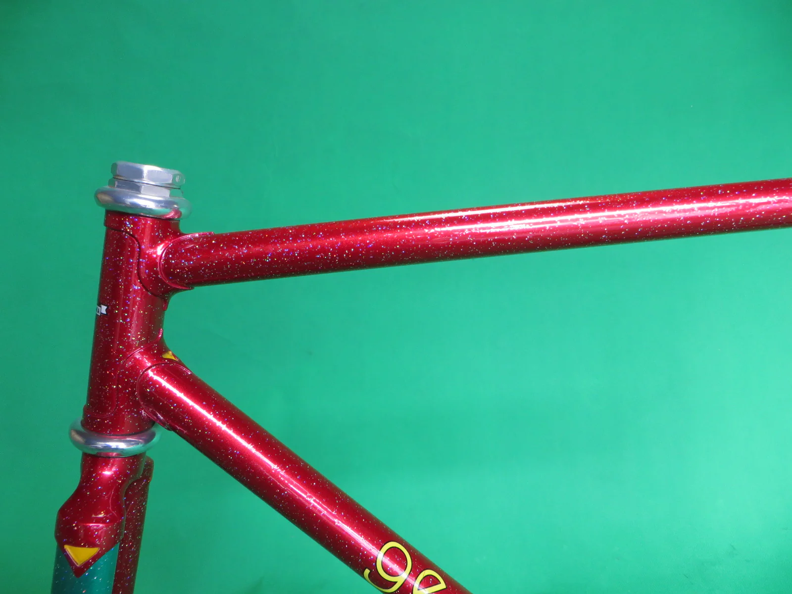 GEORAMA // Red & Green Two Tone + Rainbow Flake // 50.5cm - Image 15