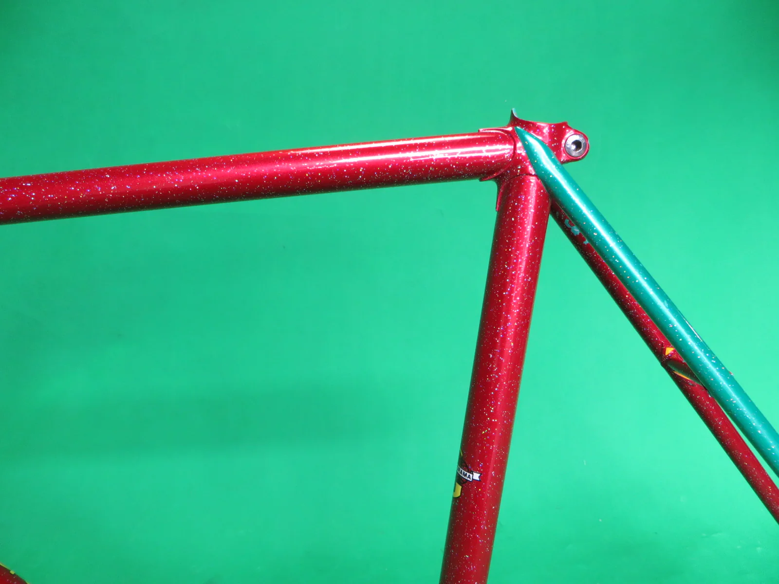 GEORAMA // Red & Green Two Tone + Rainbow Flake // 50.5cm - Image 2