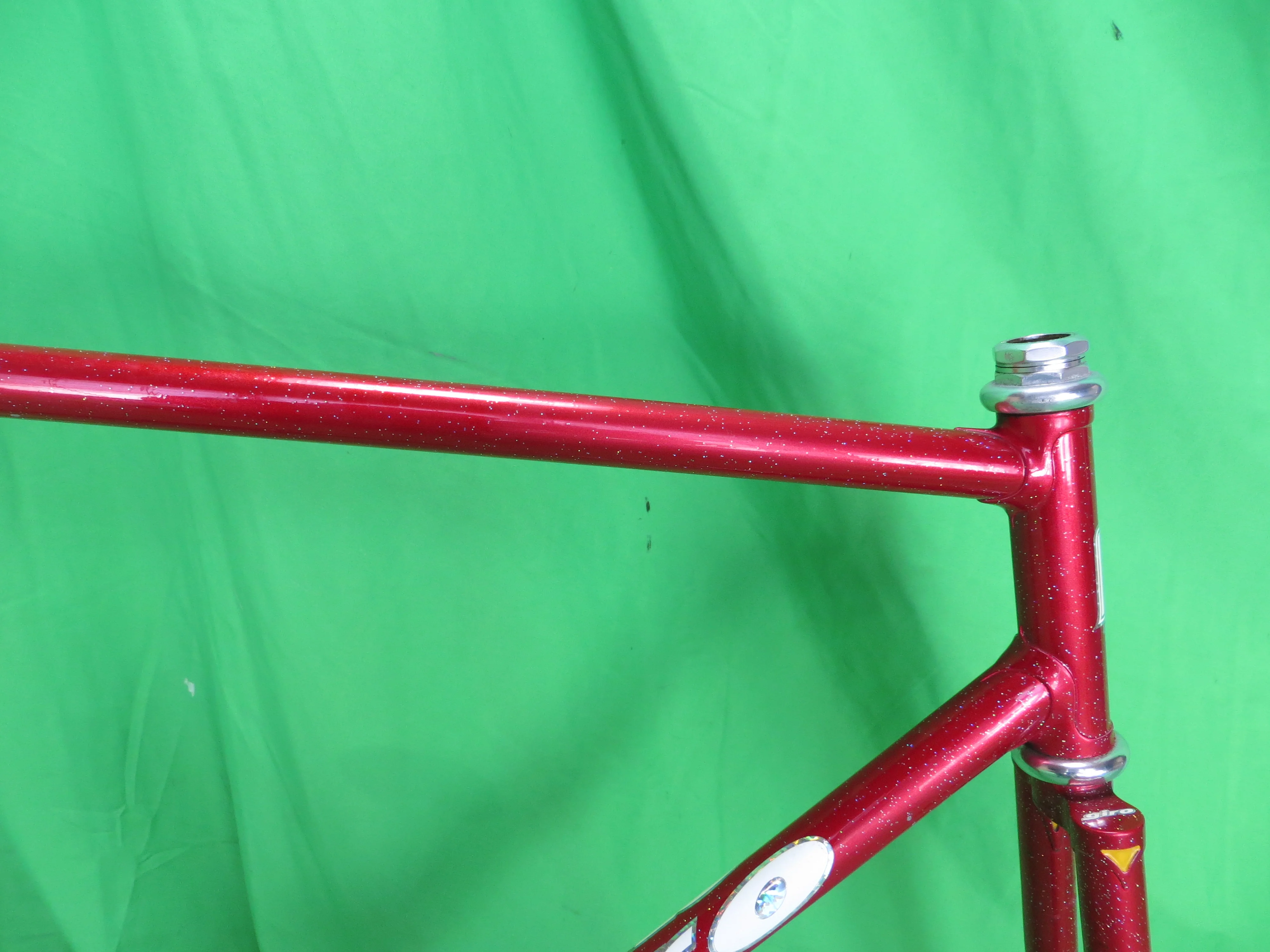 Giro Columbus Spirit Keirin // Red Metallic with Rainbow Flake // 54.5cm - Image 11