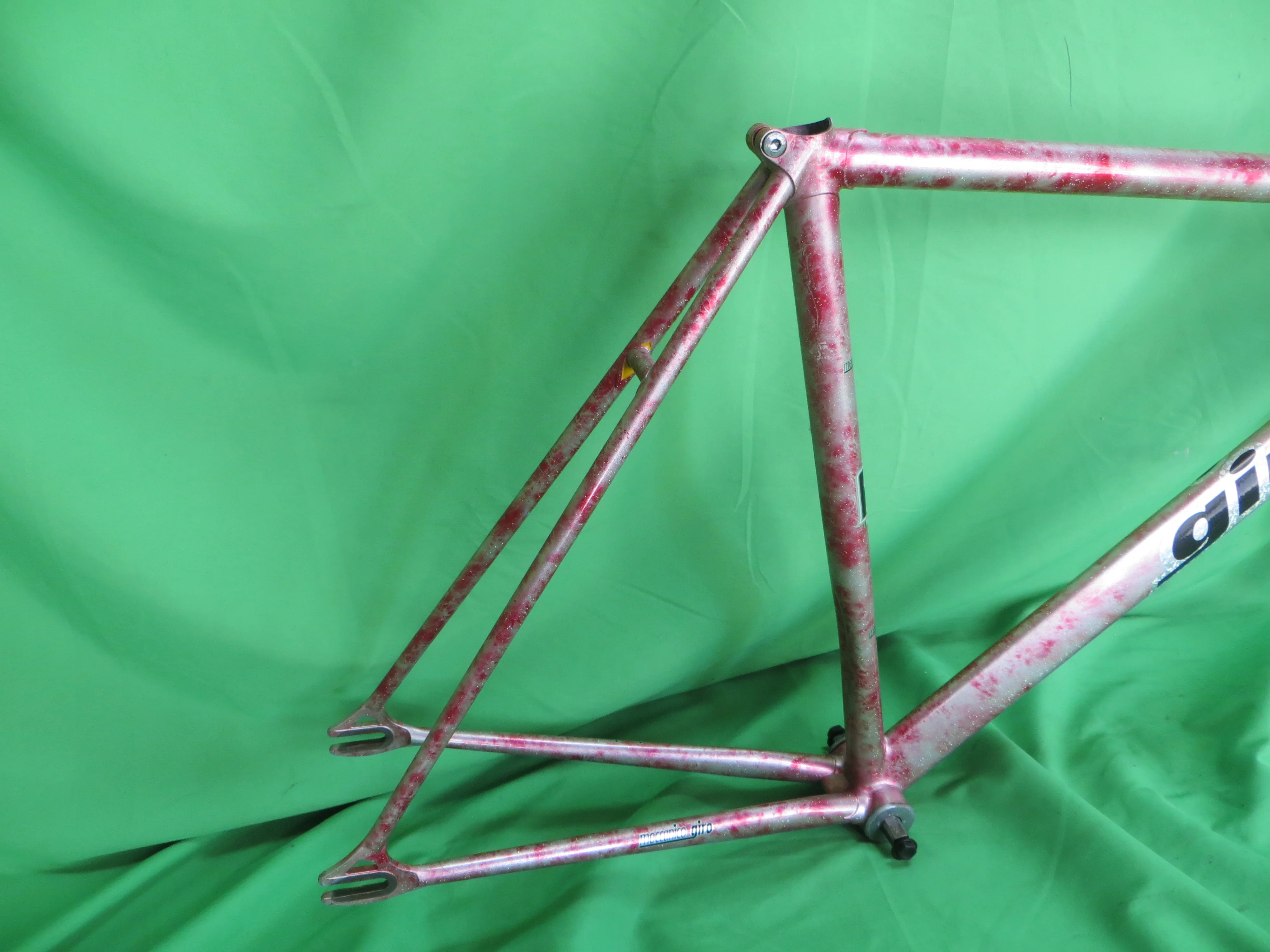 Rare!! Giro CrMo TT // Red Silver Marble with Rainbow Flake // 50.5cm Non NJS - Image 15