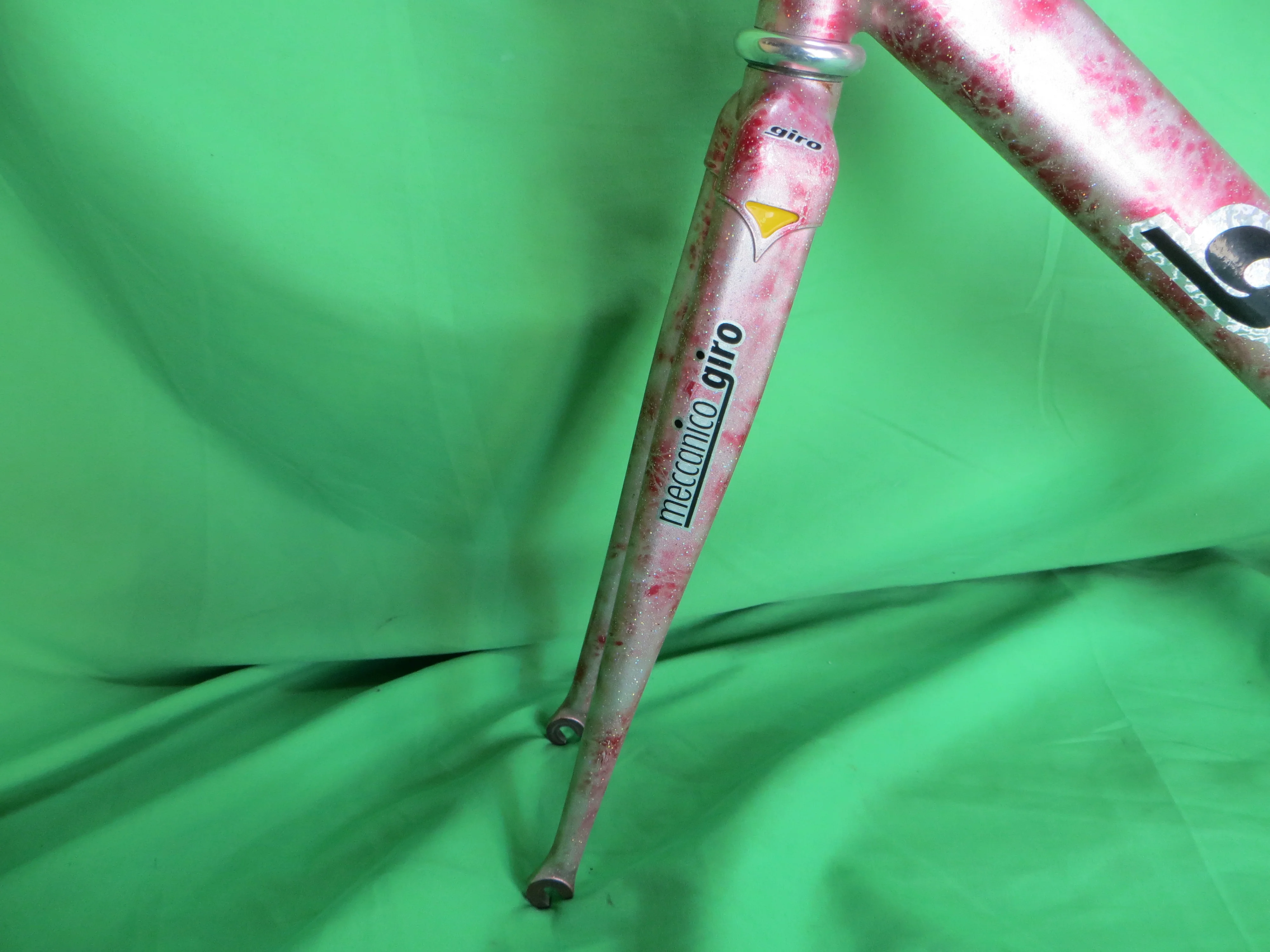 Rare!! Giro CrMo TT // Red Silver Marble with Rainbow Flake // 50.5cm Non NJS - Image 3