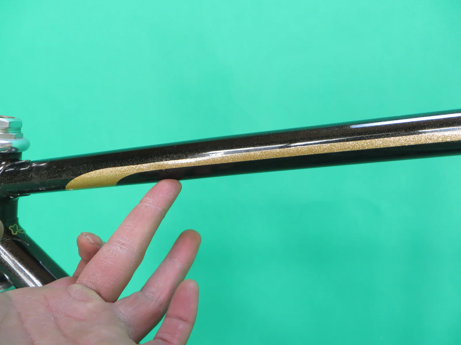 Kiyo Miyazawa Columbus Max Fork // Black with fine gold flake // 51cm - Image 7