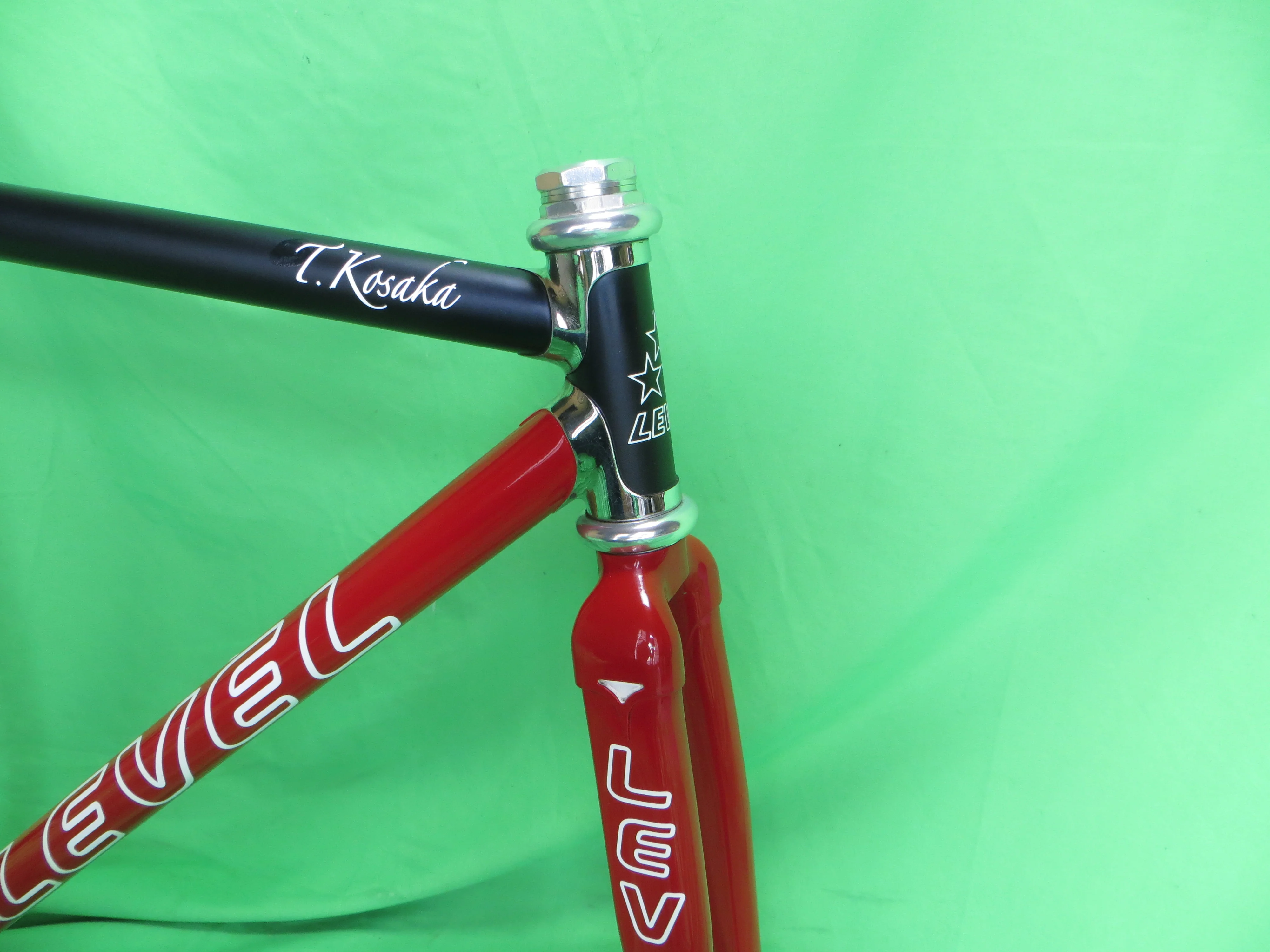 Level Columbs Max Fork // Matte Black / Red Two Tone / Chrome Lugs // 49.5cm - Image 9