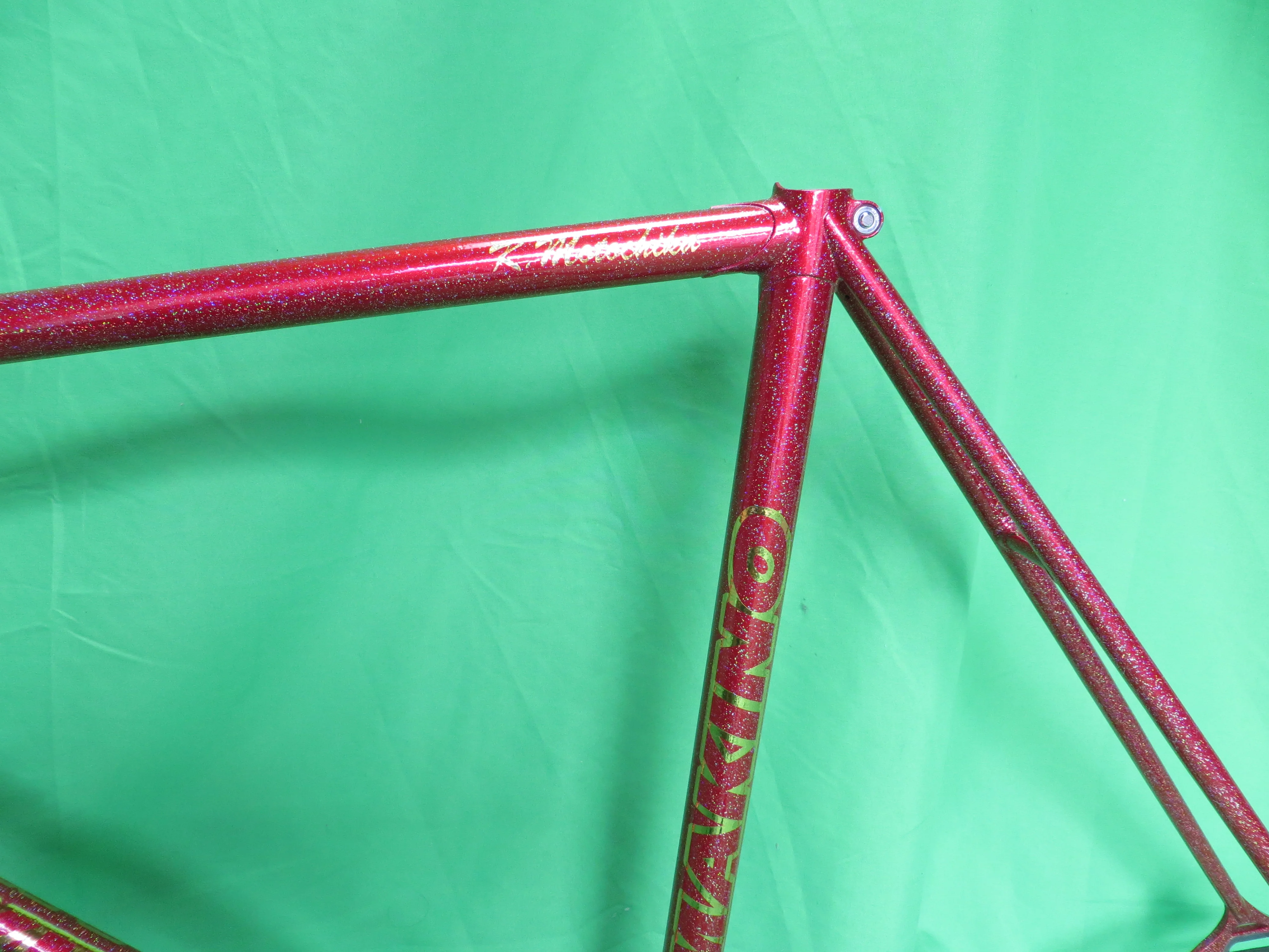 Makino Columbus Max Fork  // Red Metallic with Super Rainbow Flake // 54.5cm - Image 5