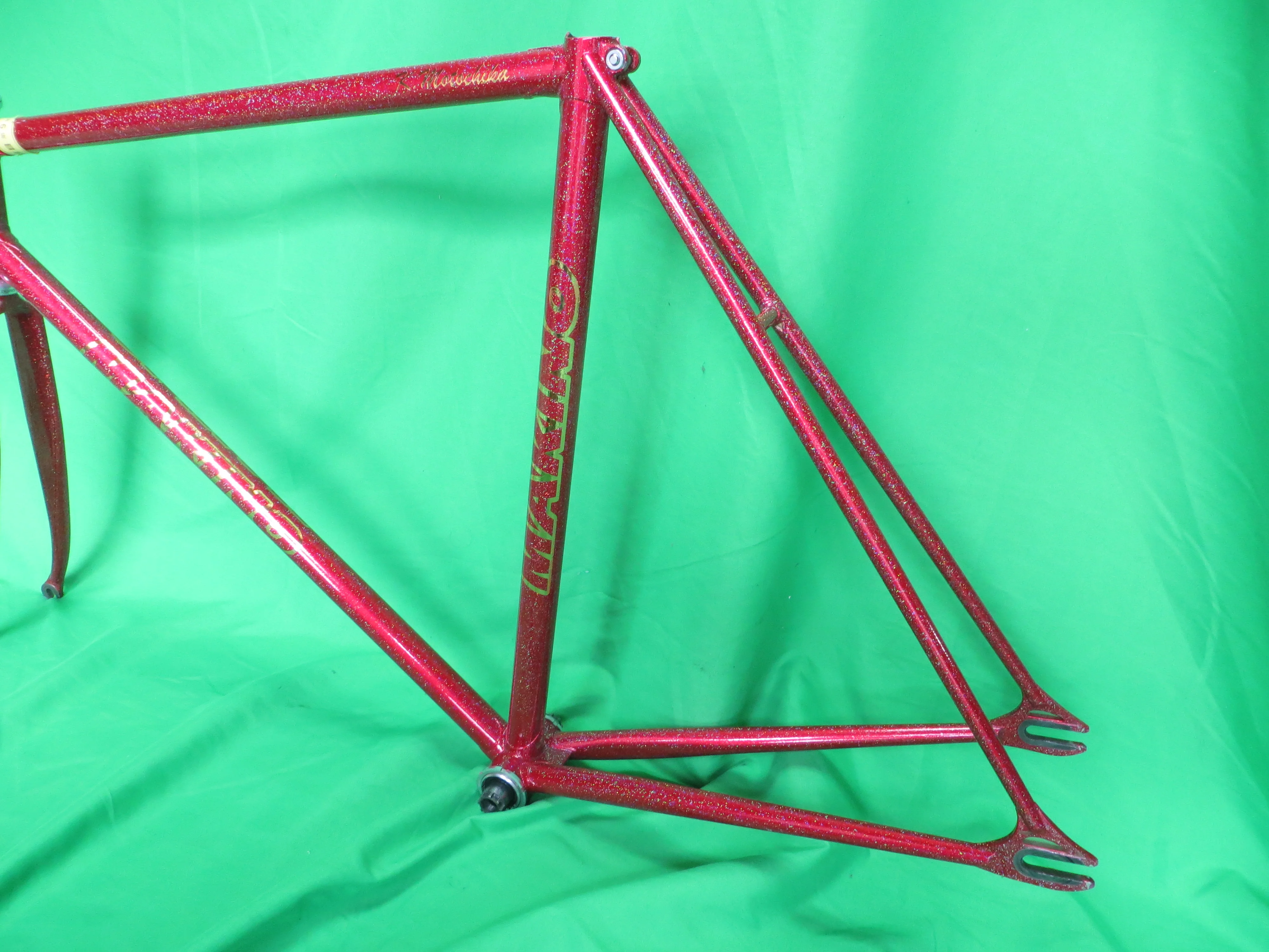 Makino Columbus Max Fork  // Red Metallic with Super Rainbow Flake // 54.5cm - Image 8