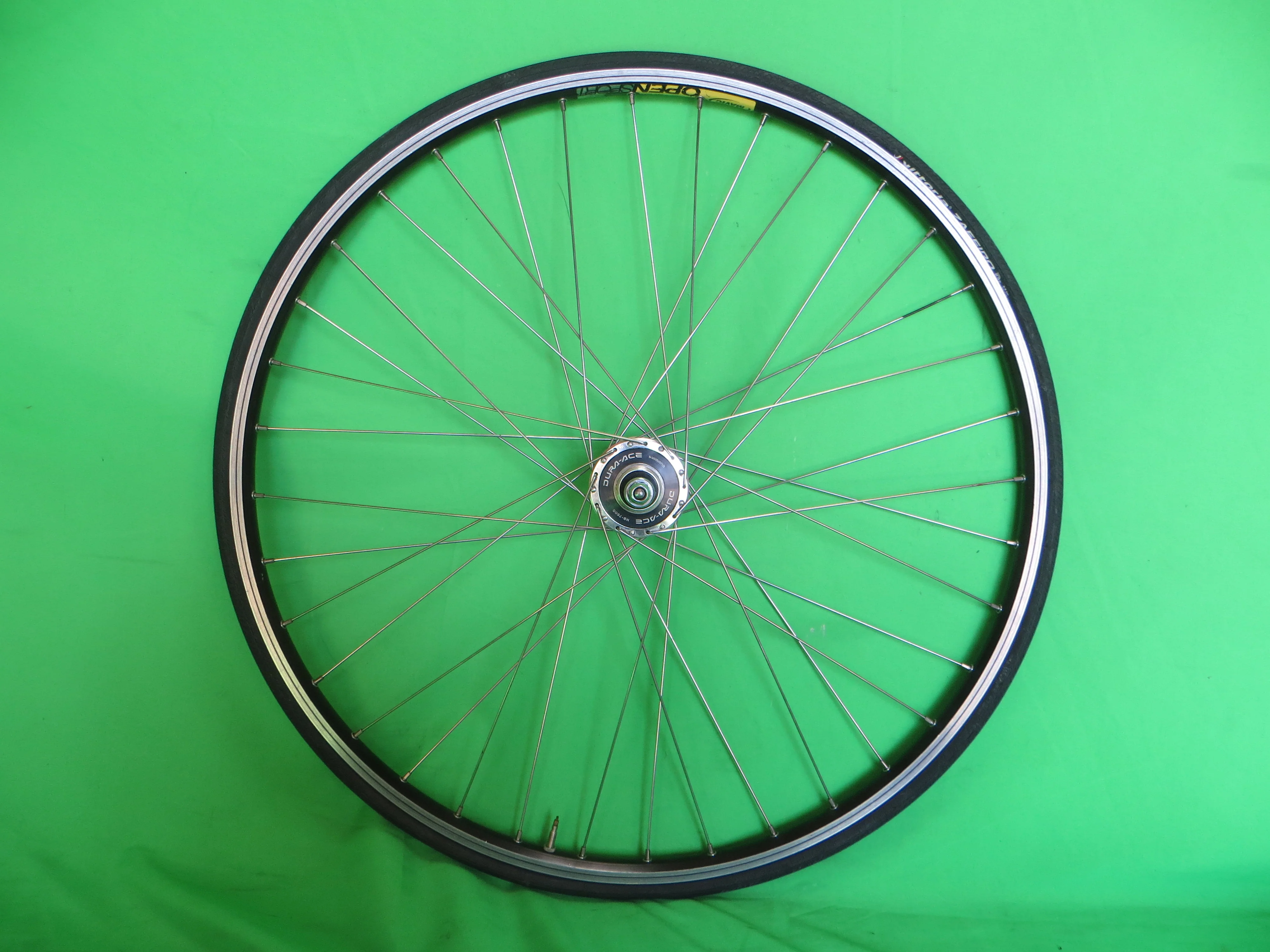 Mavic Open Sport Clincher 700c Rim, Shimano Dura Ace HB-7600 120mm NJS Rear Hub, Vittoria Zaffiro Tire (26020918)