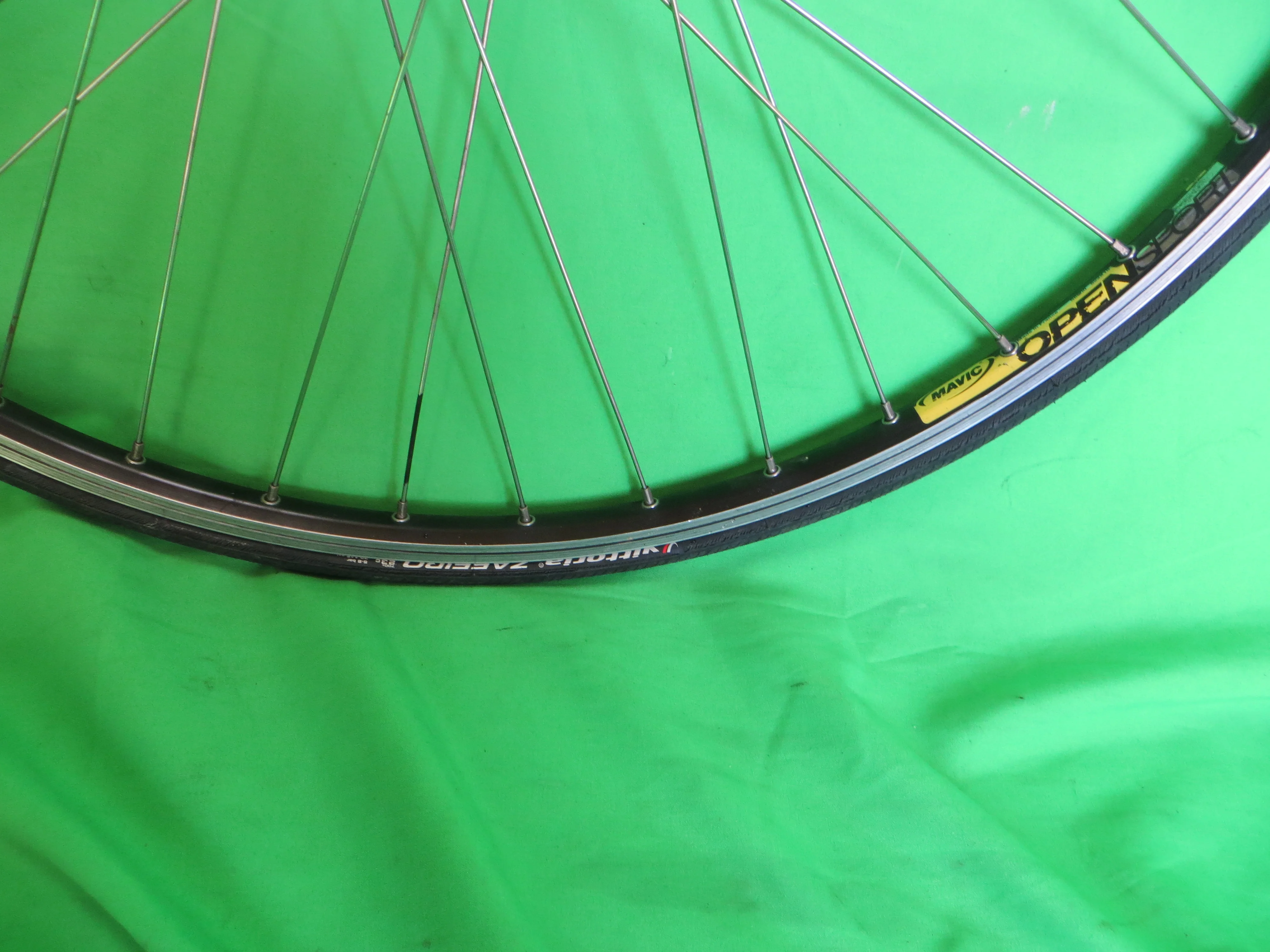 Mavic Open Sport Clincher 700c Rim, Shimano Dura Ace HB-7600 120mm NJS Rear Hub, Vittoria Zaffiro Tire (26020918) - Image 3