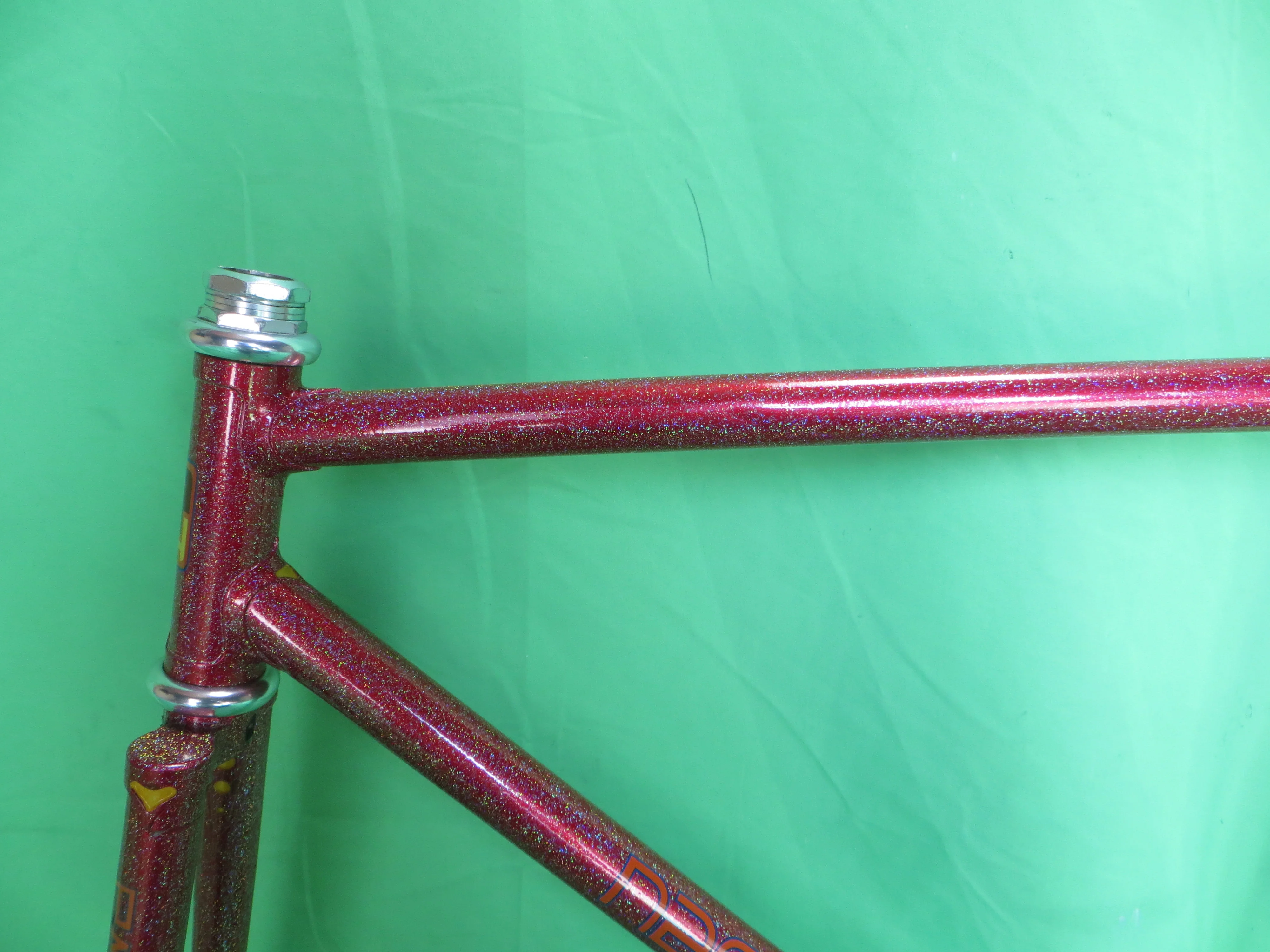 Nagasawa Drilled for Brakes // Red Metallic with Rainbow flake // 49cm - Image 4