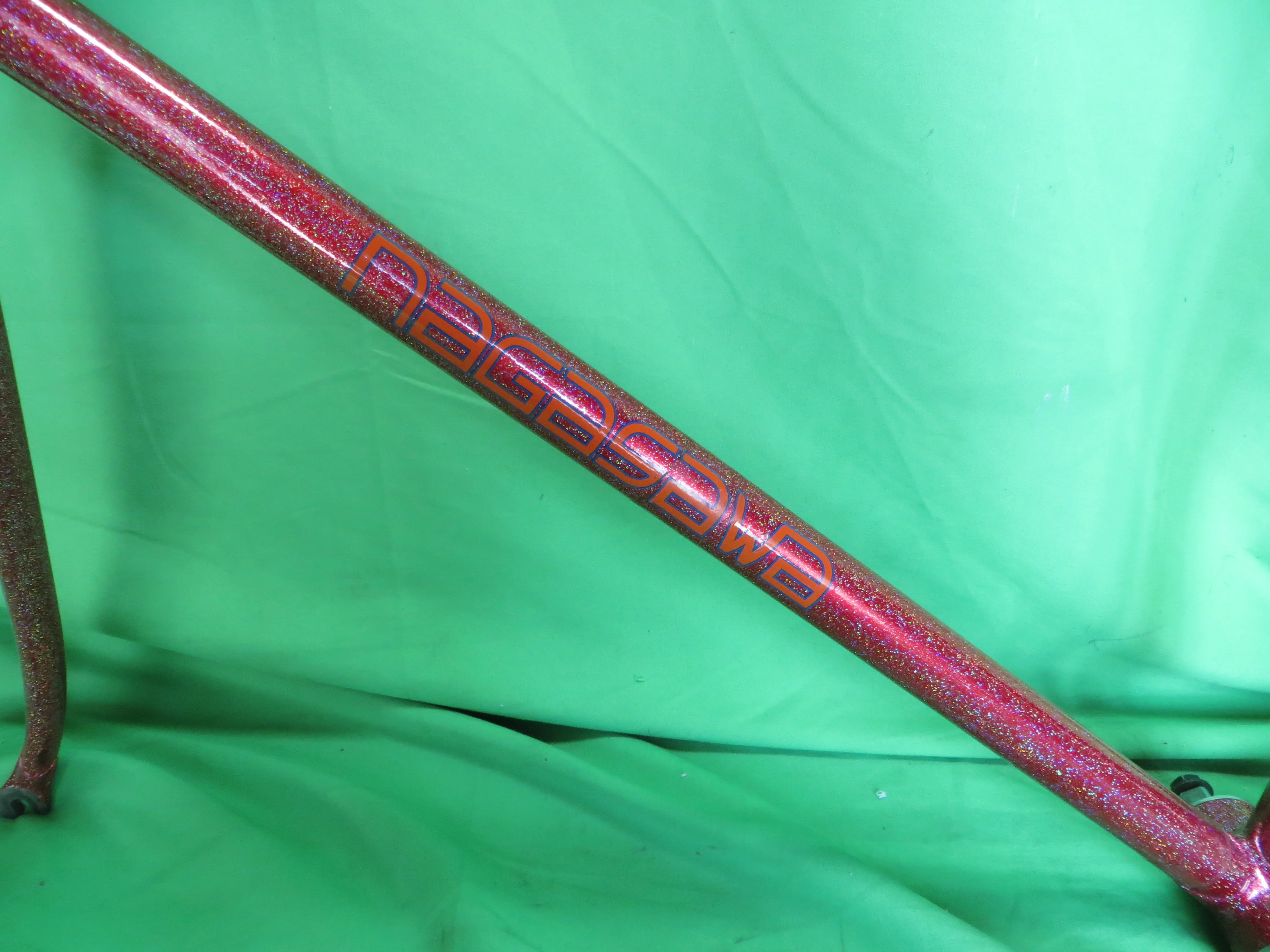 Nagasawa Drilled for Brakes // Red Metallic with Rainbow flake // 49cm - Image 7