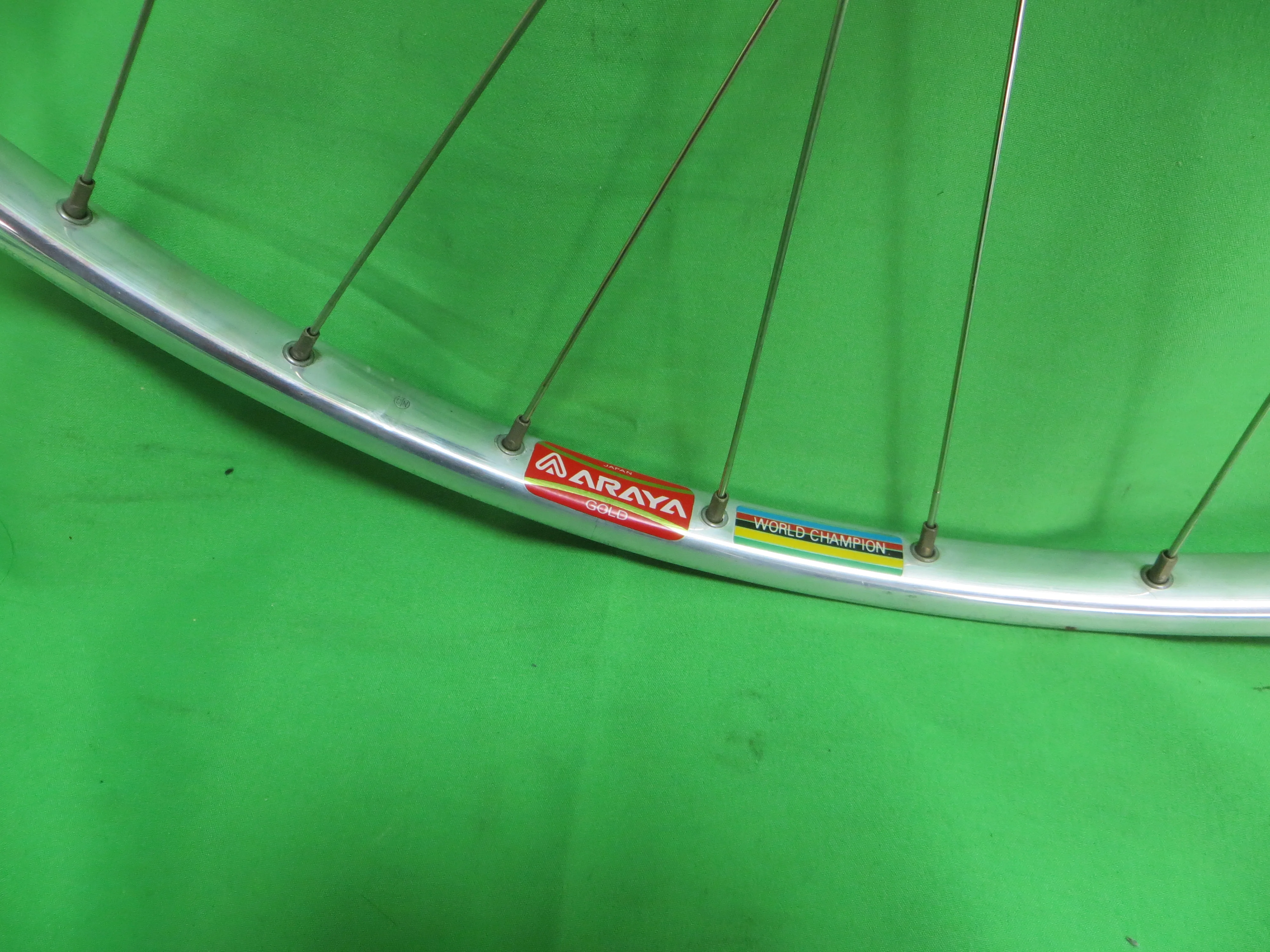 Never Used Araya Gold World Champion 16B NJS 700c Tubular Rim, SunShine Professional 36H 110mm NJS Rear Hub (25111802) - Image 4