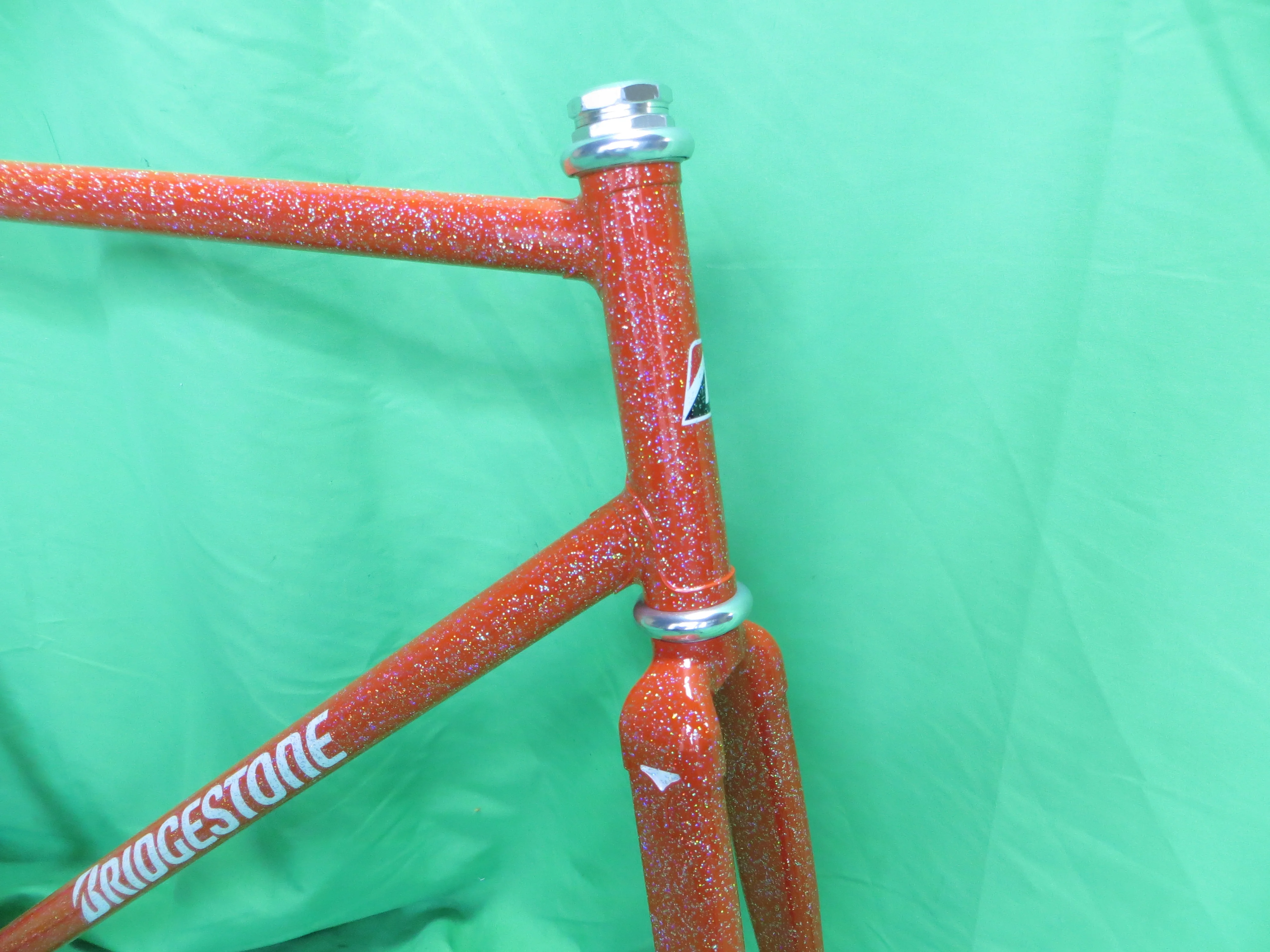 Never Used Bridgestone Columbus Max Fork // Orange with Super Rainbow Flake 54cm - Image 8