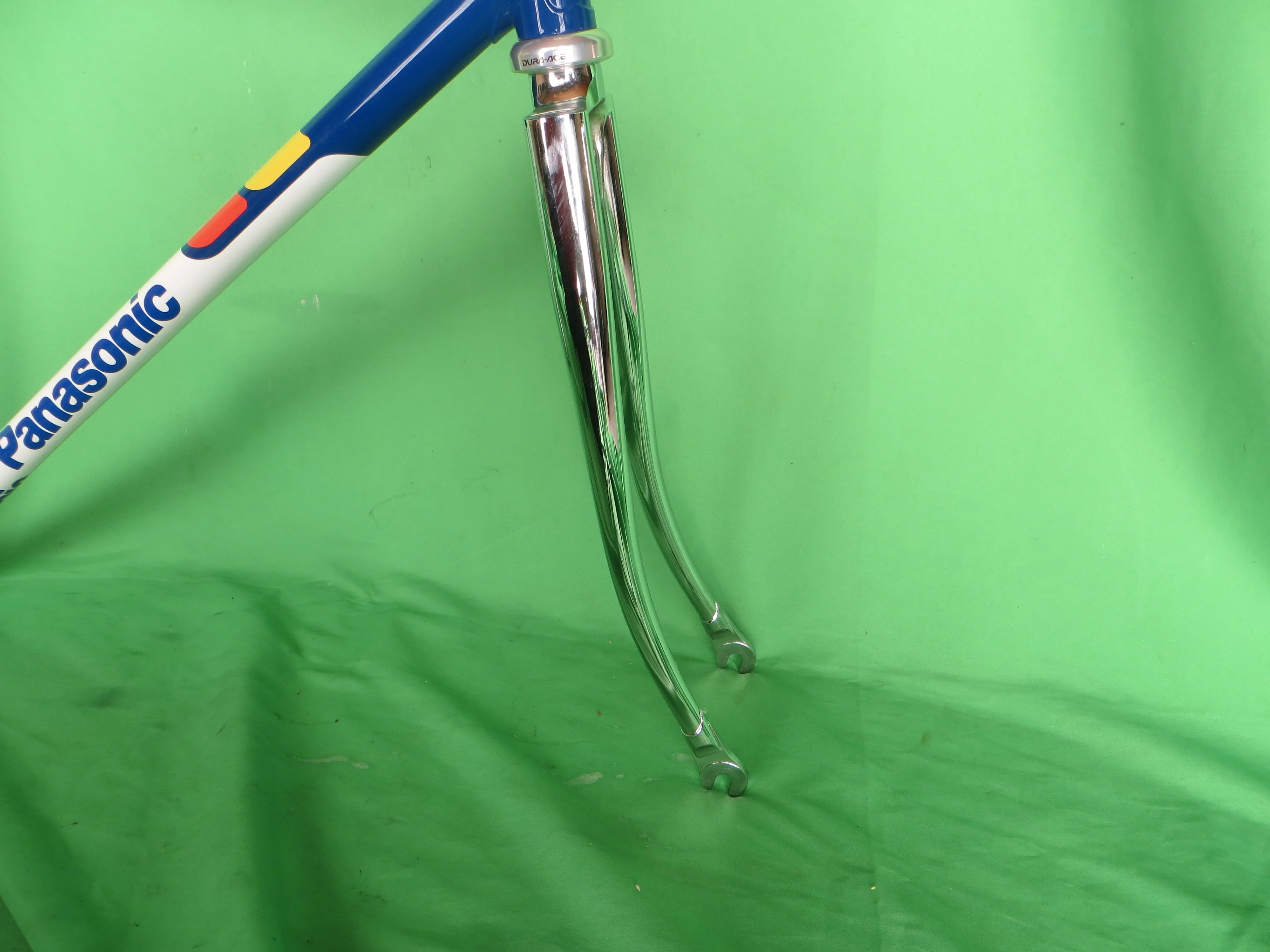 Panasonic Chrome Plated Fork Kaisei 8630R // Blue White Two Tone // 52cm - Image 10
