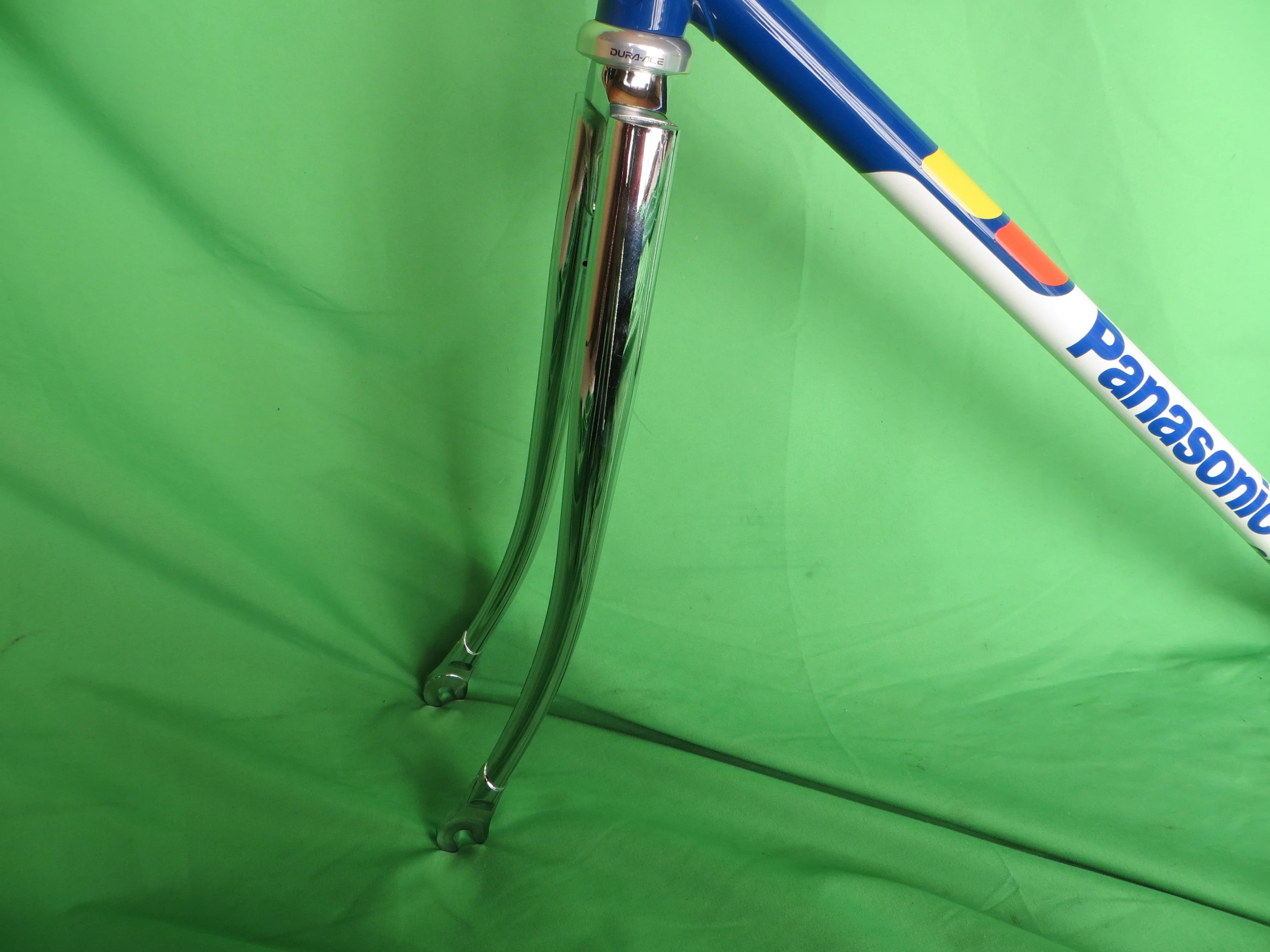 Panasonic Chrome Plated Fork Kaisei 8630R // Blue White Two Tone // 52cm - Image 3