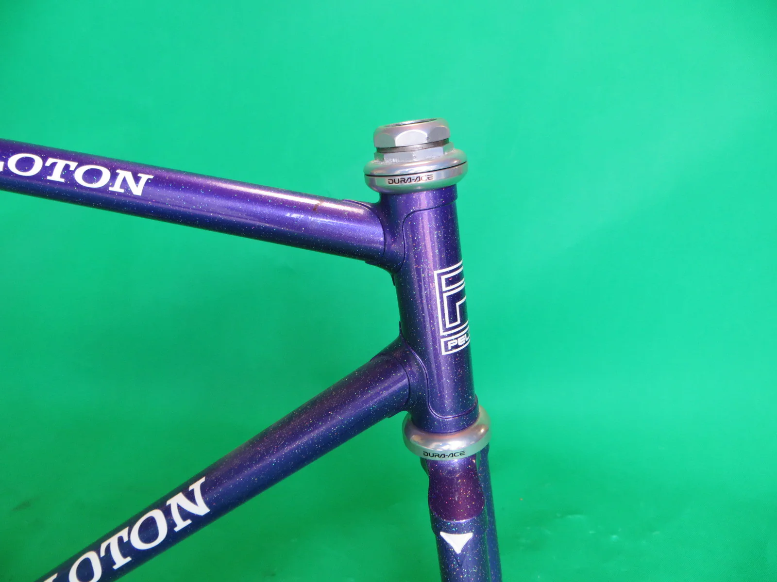 PELOTON // silver purple fade with rainbow flake // 52cm - Image 9