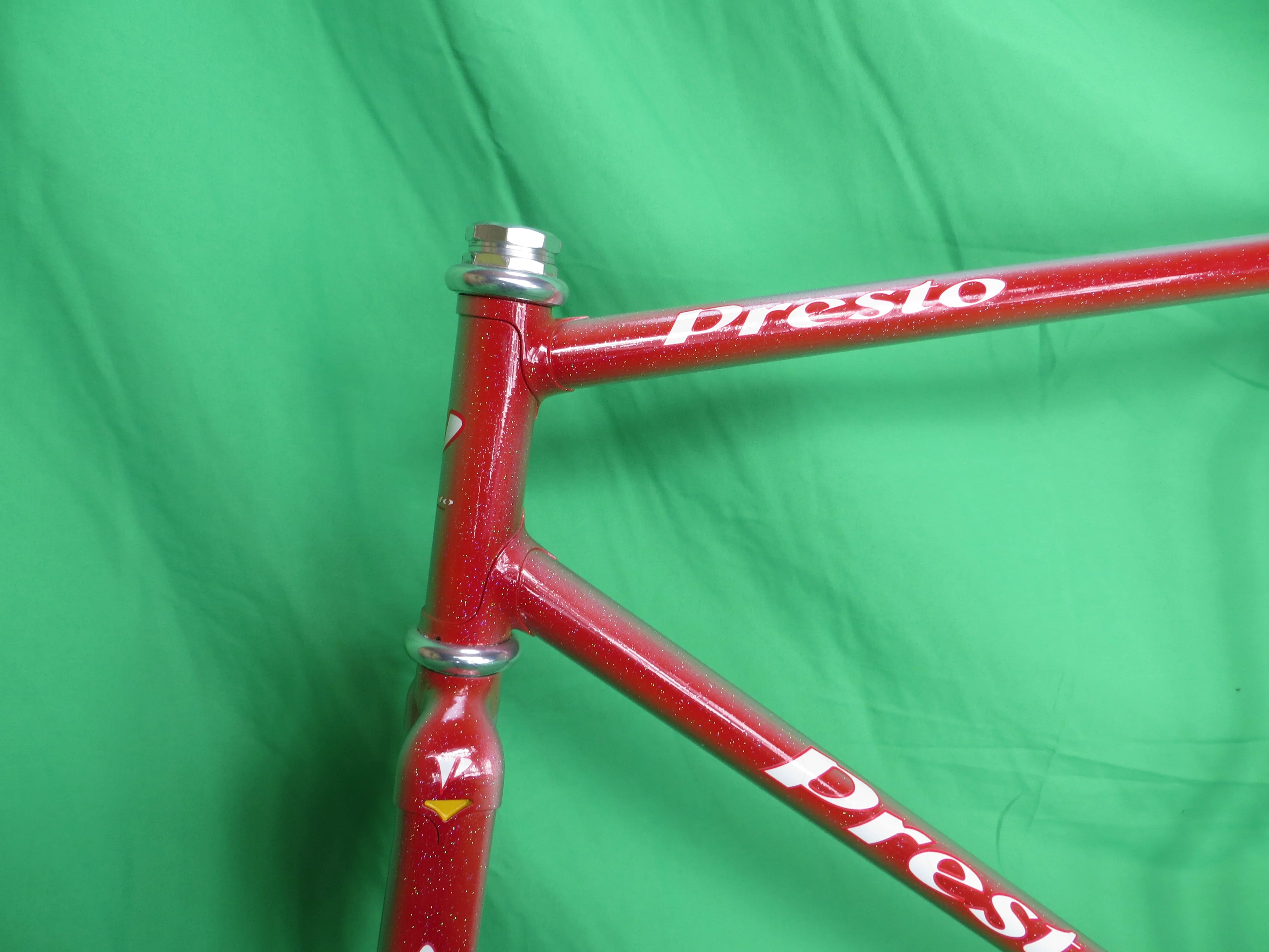 PRESTO Columbus Max Fork // Red / Silver Fade with rainbow flake  // 53cm - Image 2