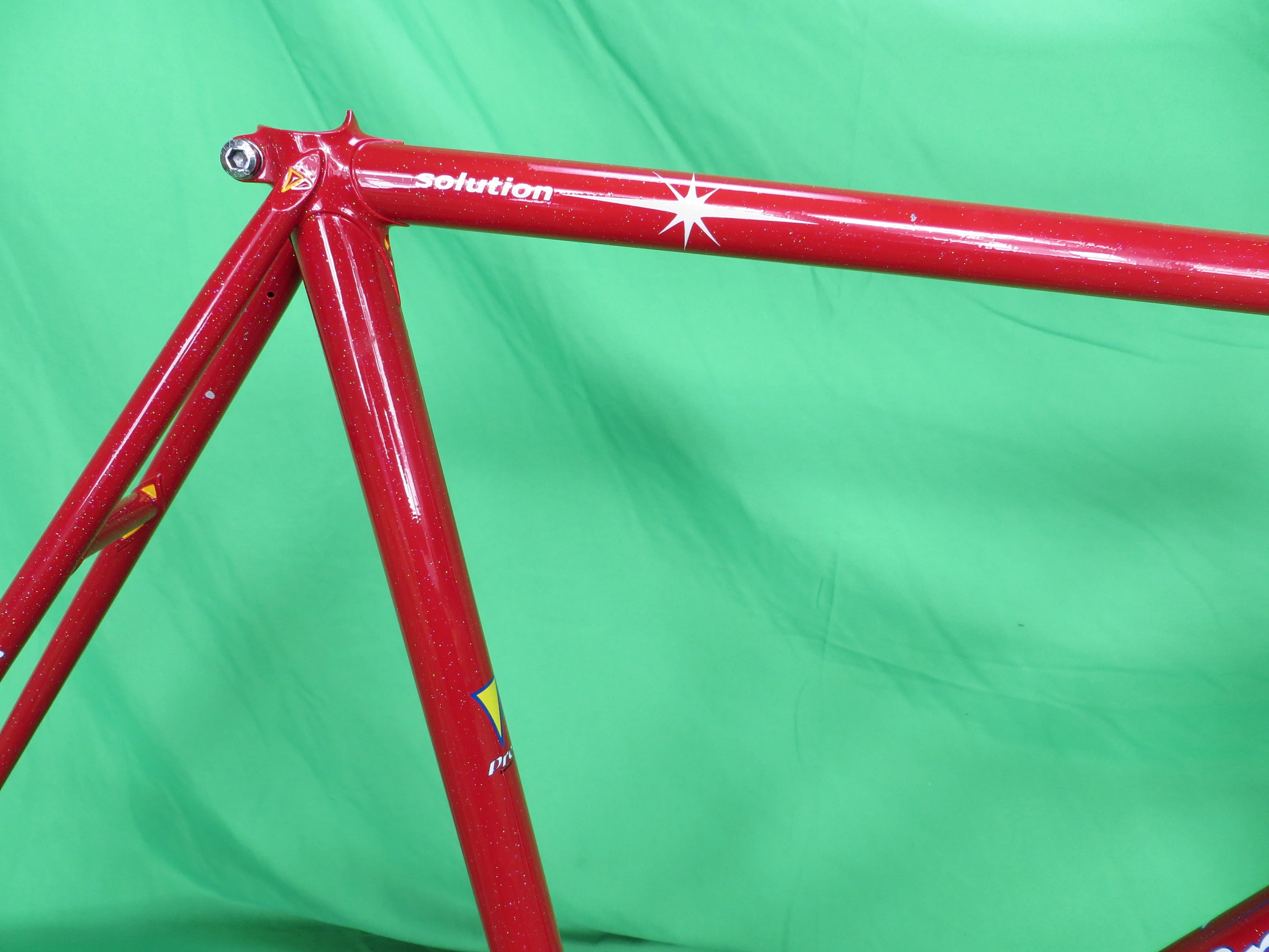 PRESTO Columbus Max Fork // Red with rainbow flake  // 53cm - Image 12