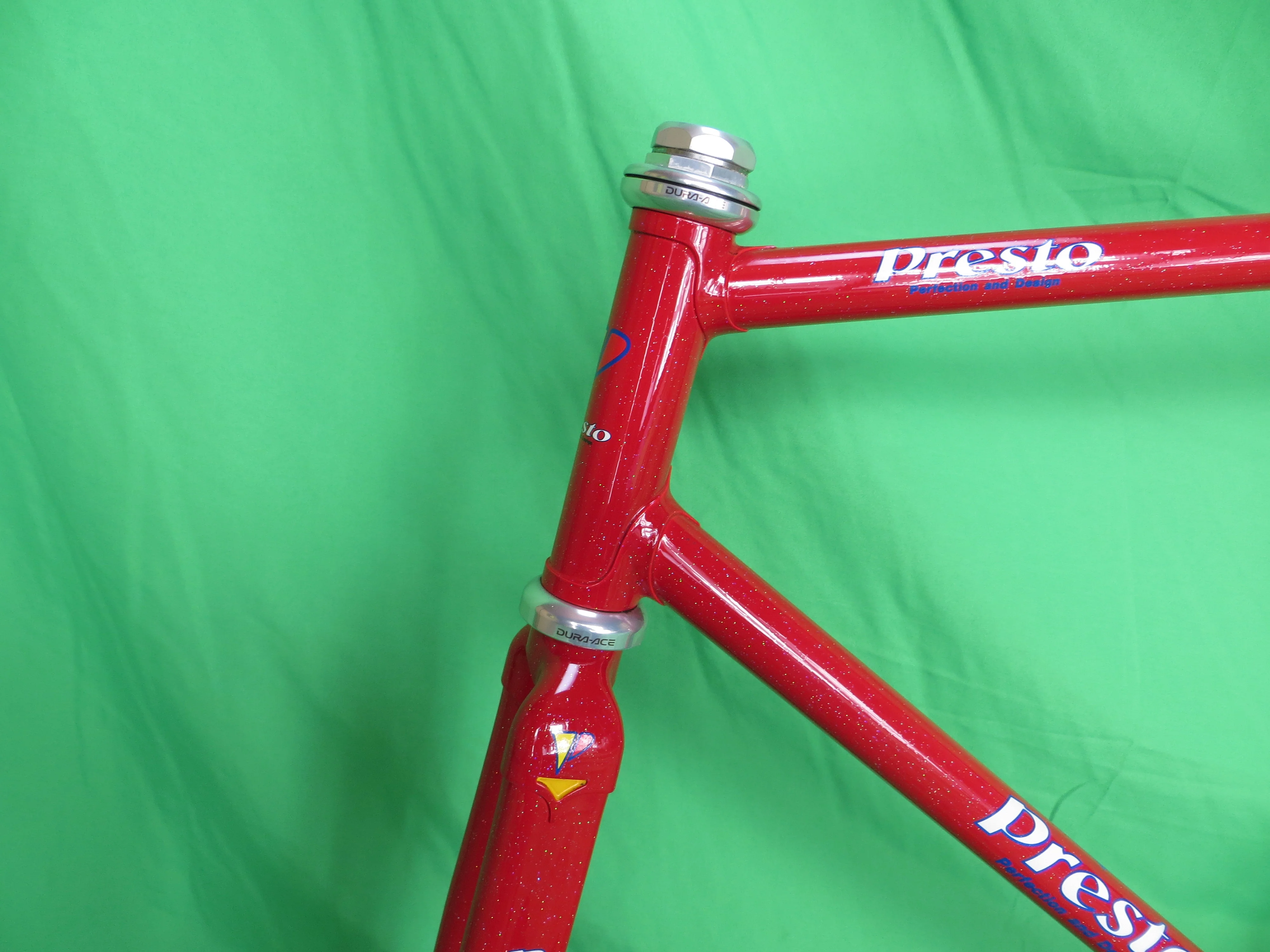 PRESTO Columbus Max Fork // Red with rainbow flake  // 53cm - Image 2
