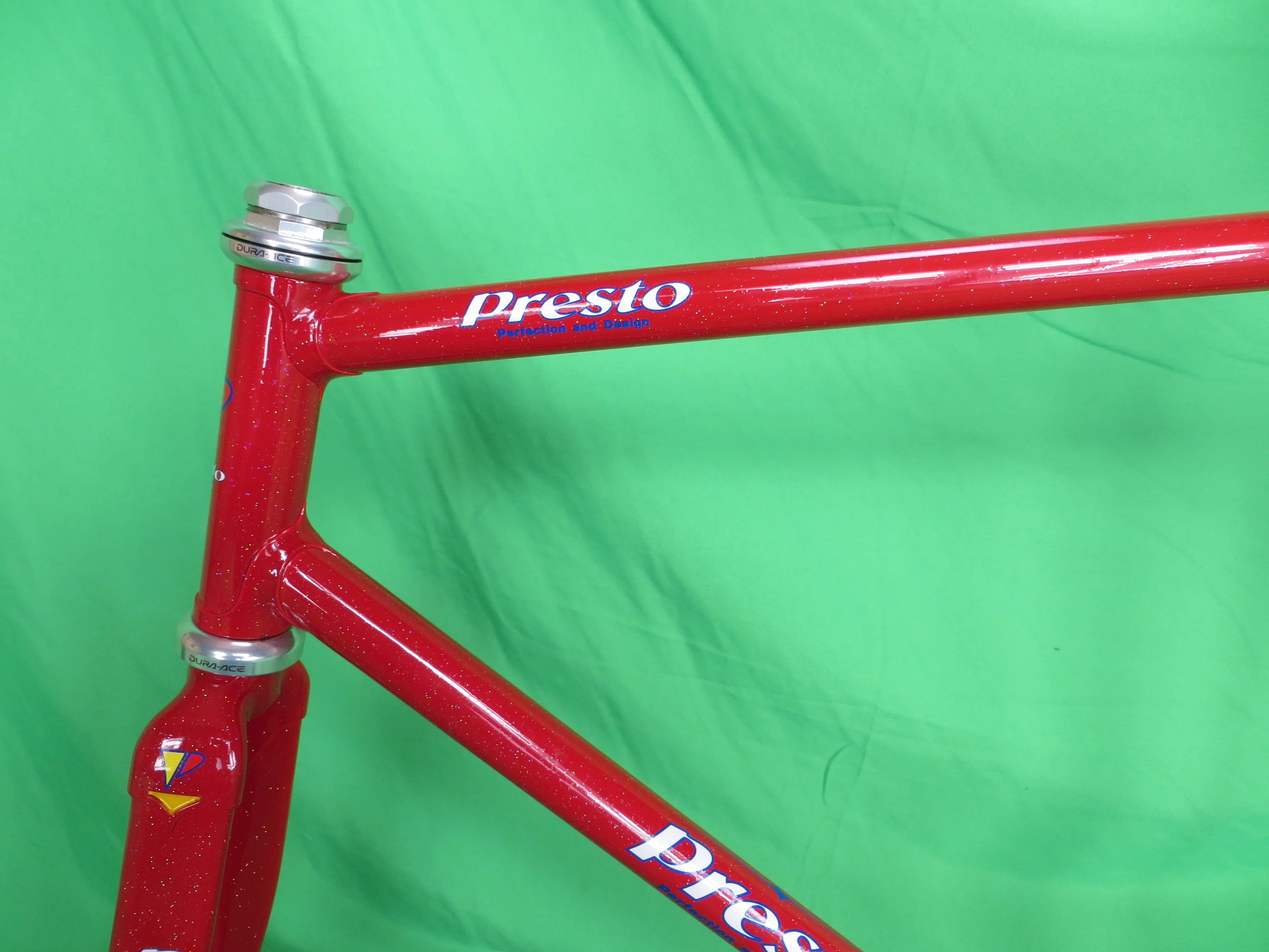 PRESTO Columbus Max Fork // Red with rainbow flake  // 53cm - Image 4