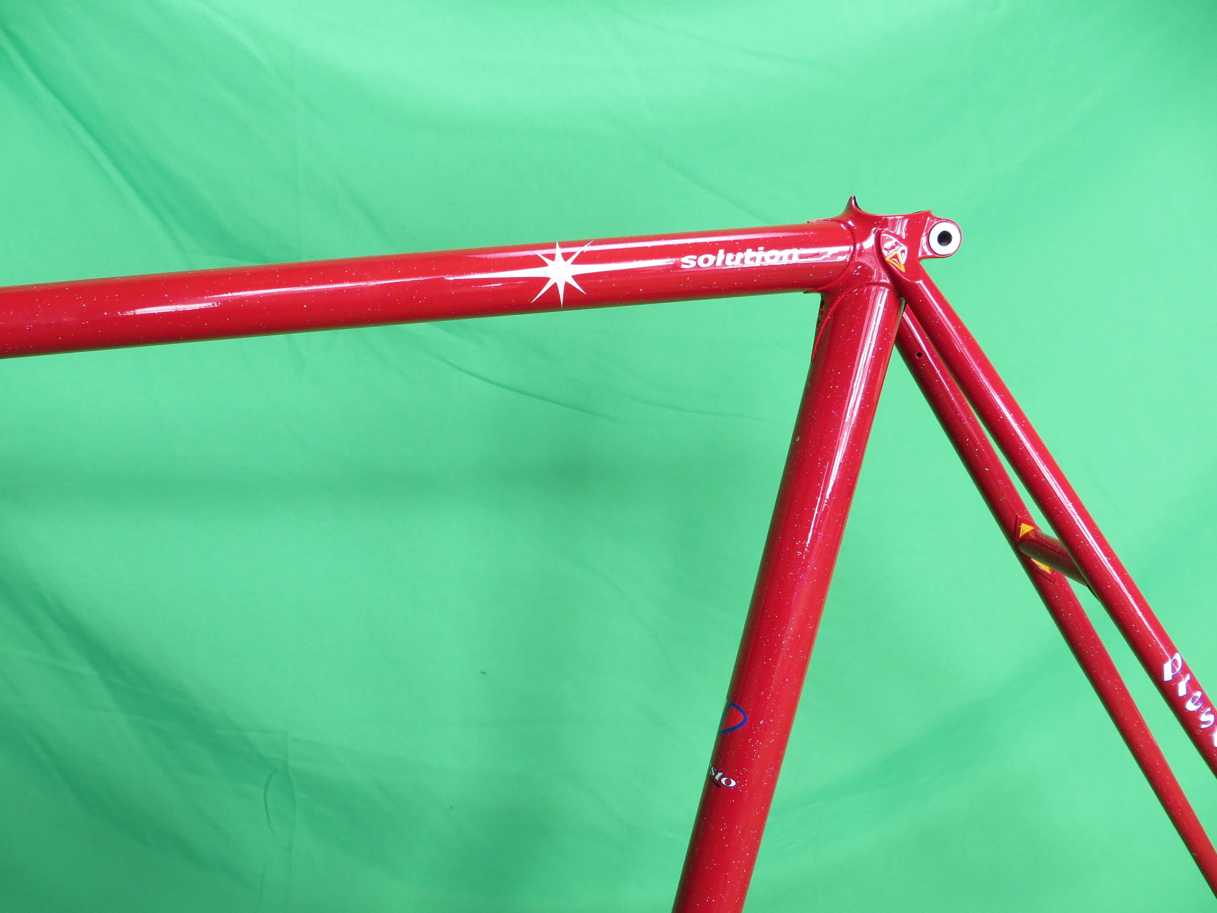 PRESTO Columbus Max Fork // Red with rainbow flake  // 53cm - Image 5